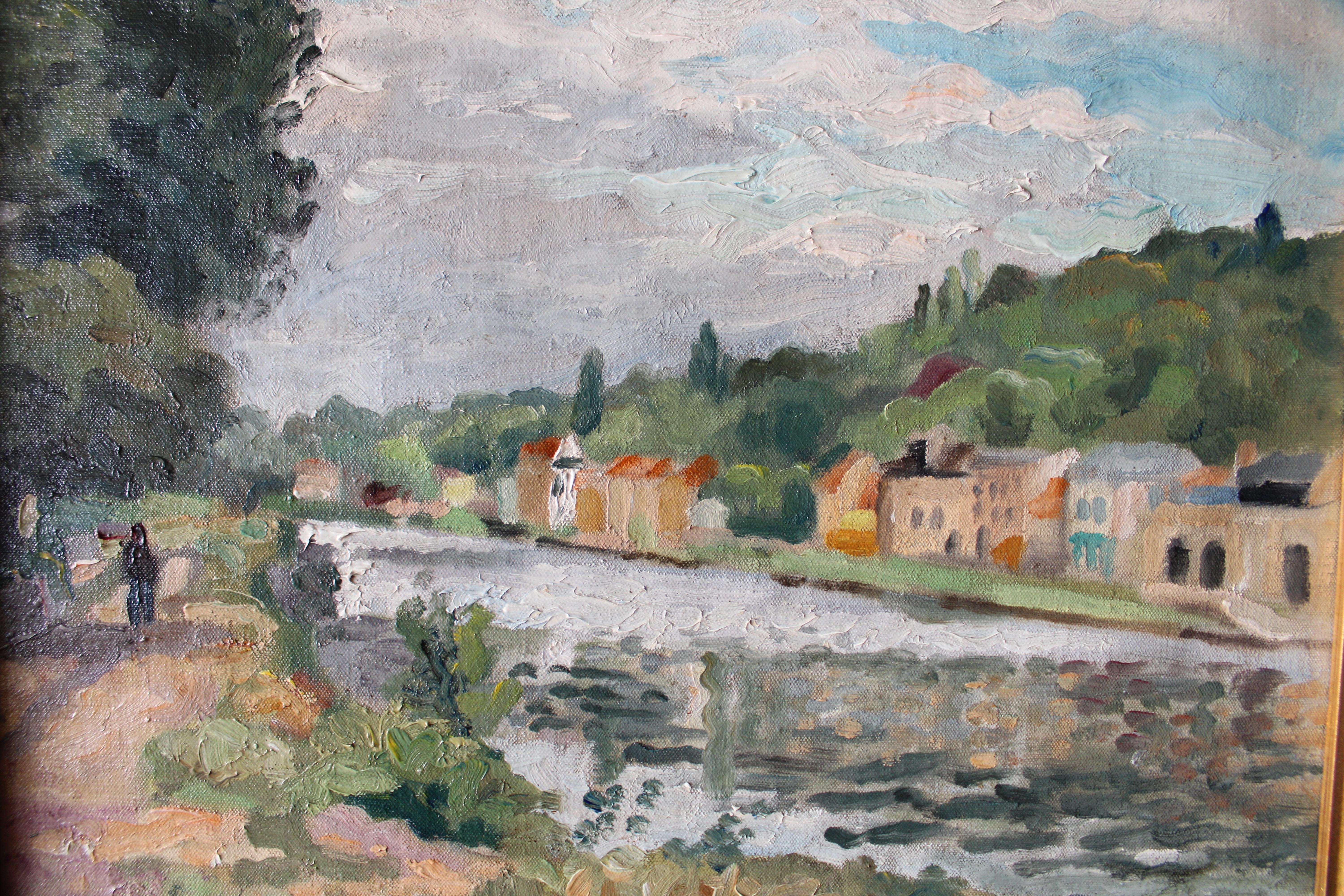 Landscape Oil Painting, Post-Impressionist Landscape by Pierre-Eugène Clairin im Angebot 7