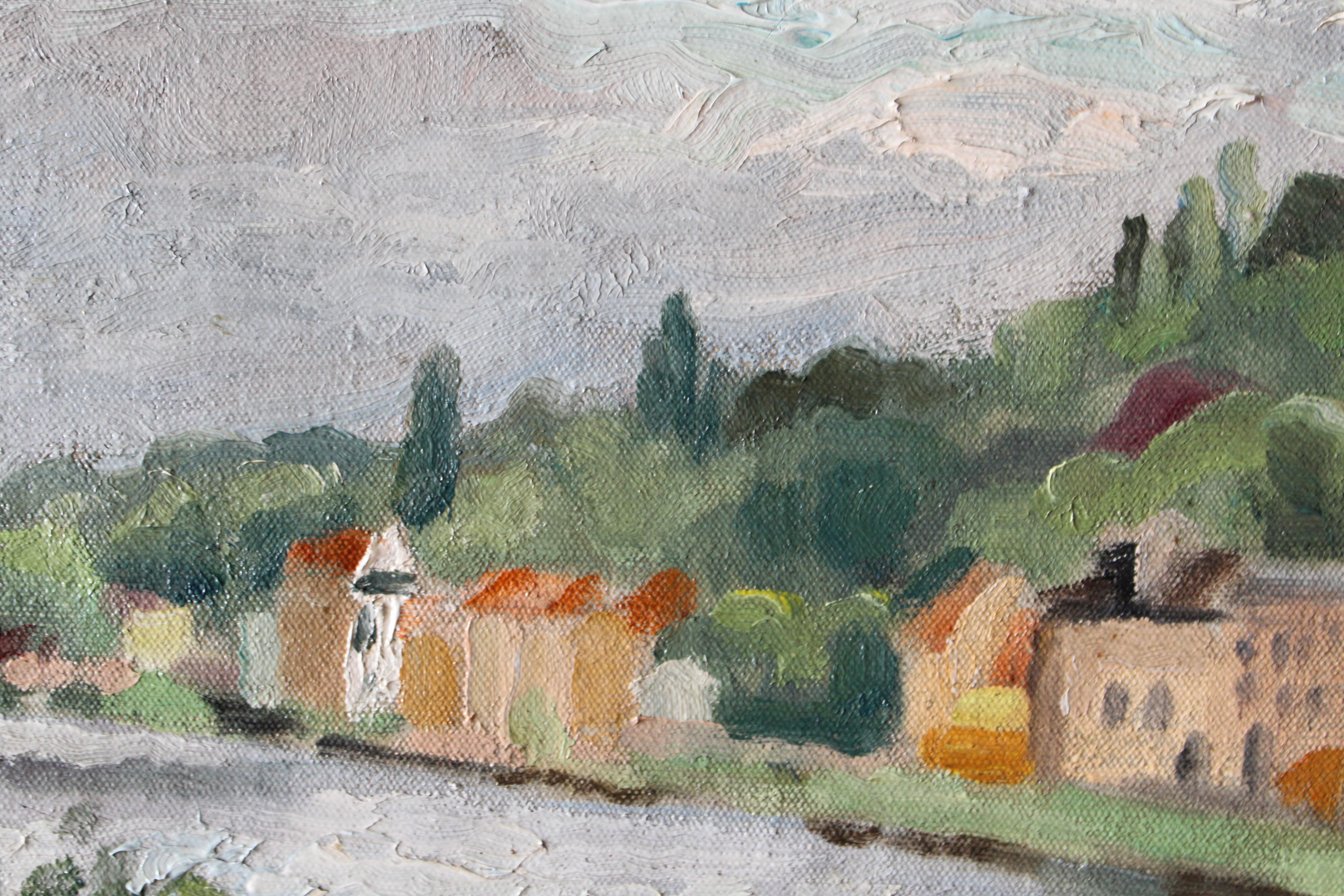 Landscape Oil Painting, Post-Impressionist Landscape by Pierre-Eugène Clairin im Angebot 1