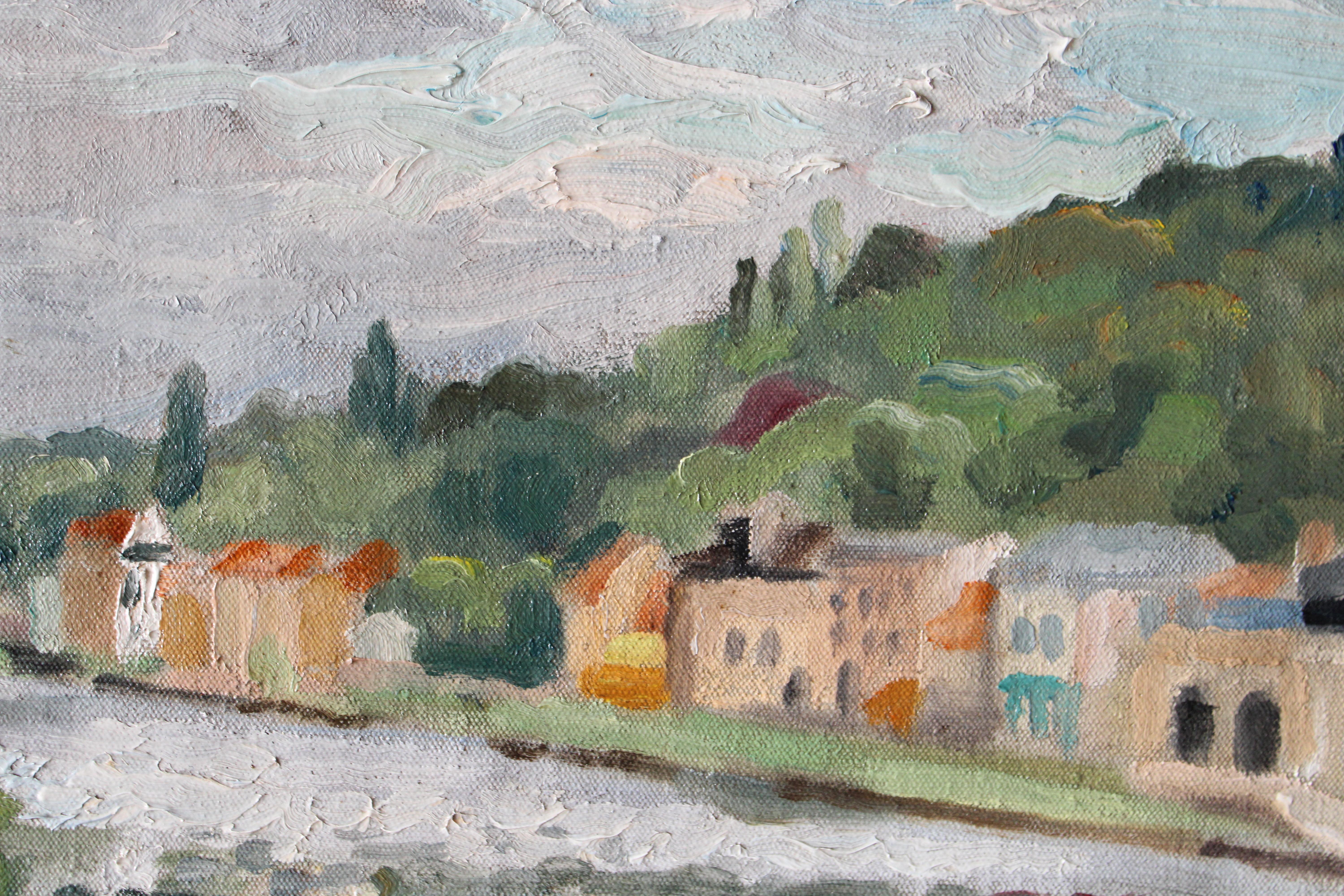 Landscape Oil Painting, Post-Impressionist Landscape by Pierre-Eugène Clairin im Angebot 2