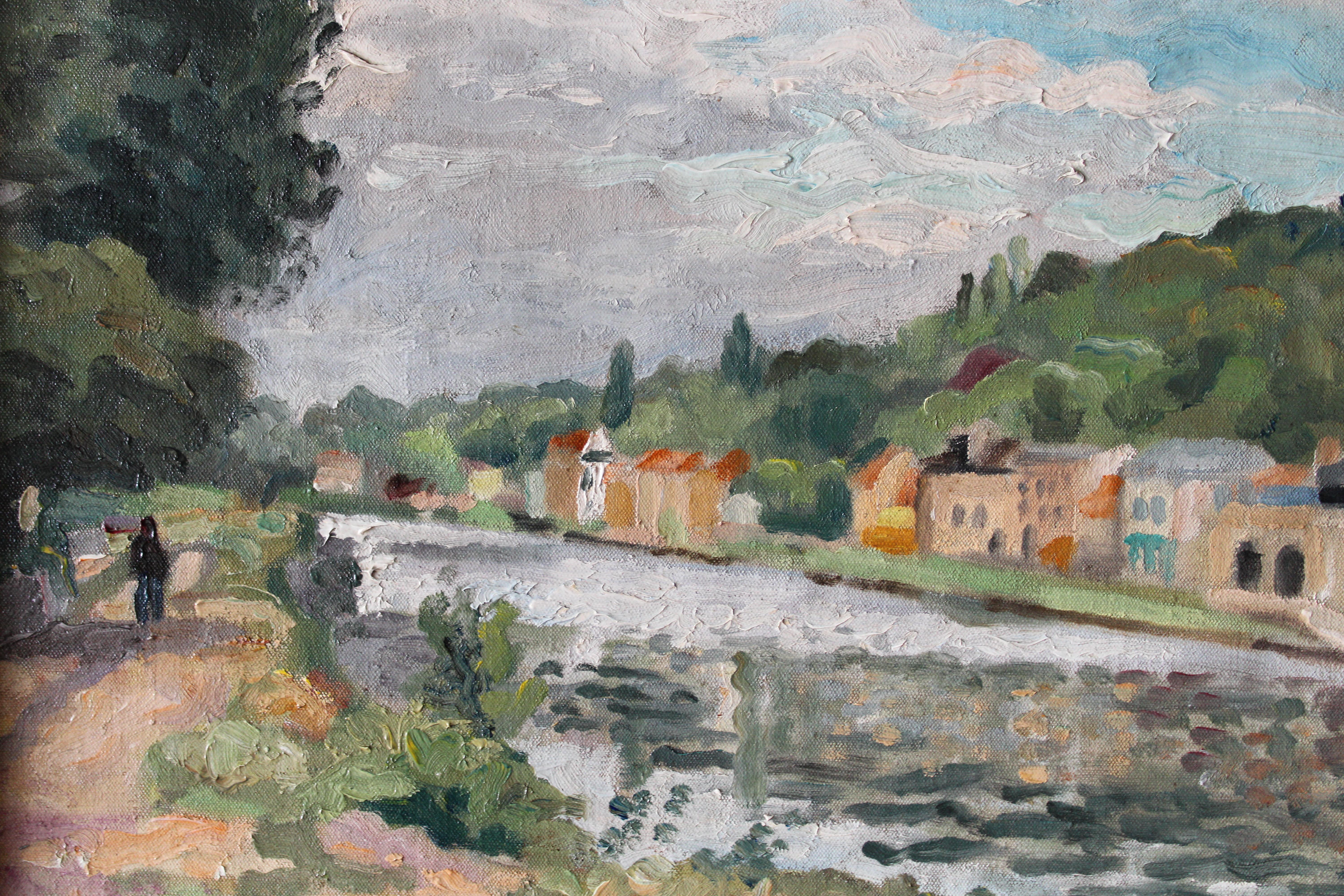 Landscape Oil Painting, Post-Impressionist Landscape by Pierre-Eugène Clairin im Angebot 5