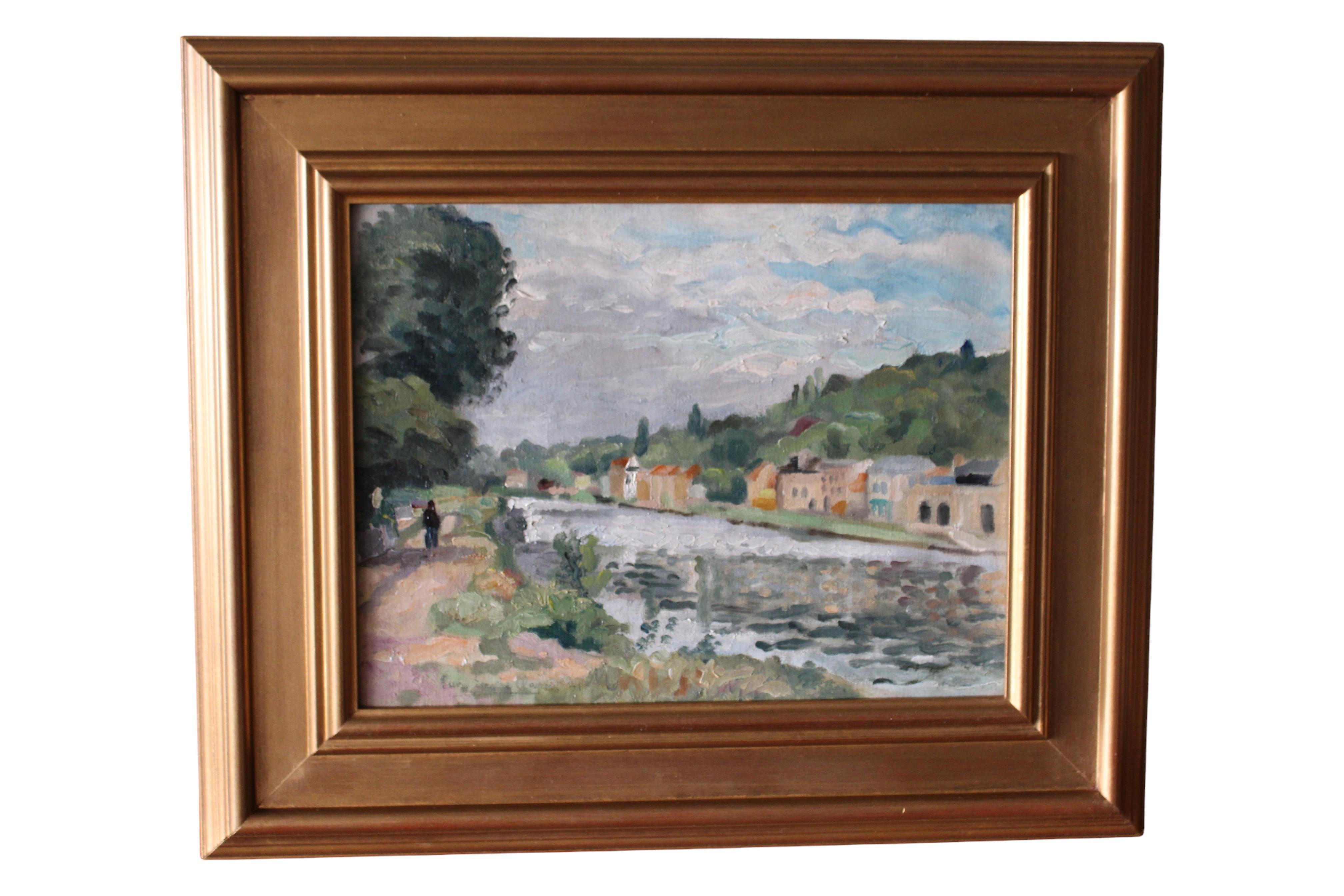 Landscape Oil Painting, Post-Impressionist Landscape by Pierre-Eugène Clairin