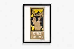 Circa 1930 poster - "Otez l'Oeillère" (Remove the blinders) - Horse - Political