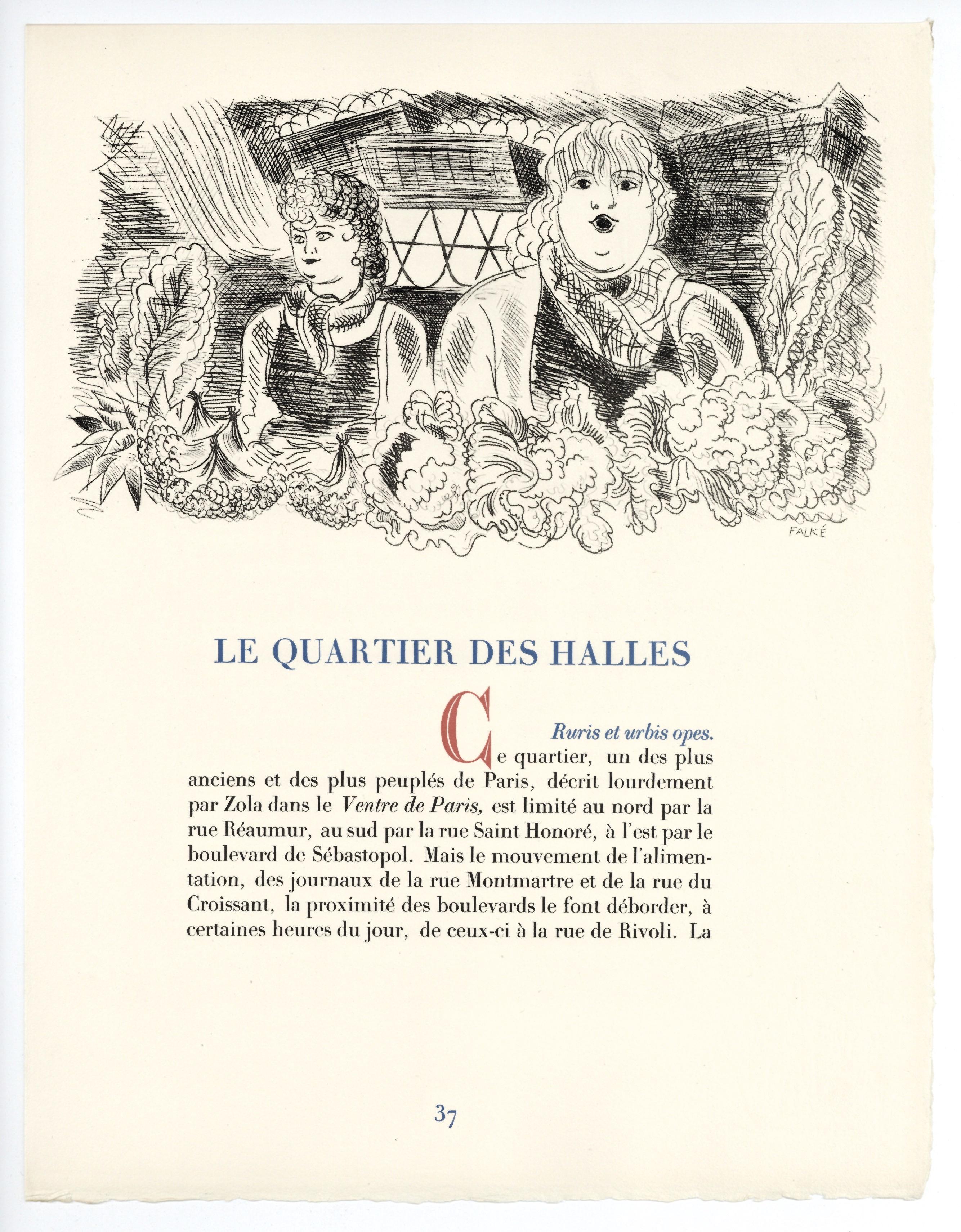 Support : gravure originale. Cette impression sur papier vélin Canson et Montgolfier a été tirée en 1937 à 500 exemplaires pour le portfolio 