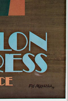 "Orient-Express, " Colored Lithograph Poster signed by Pierre Fix-Masseau