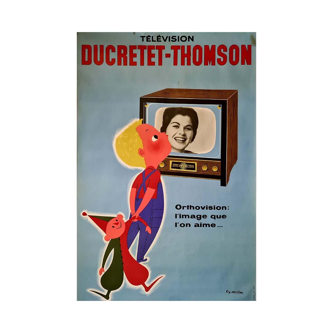 Poster originale degli anni '60 di Fix-Masseau - Ducretet Thomson in vendita 2