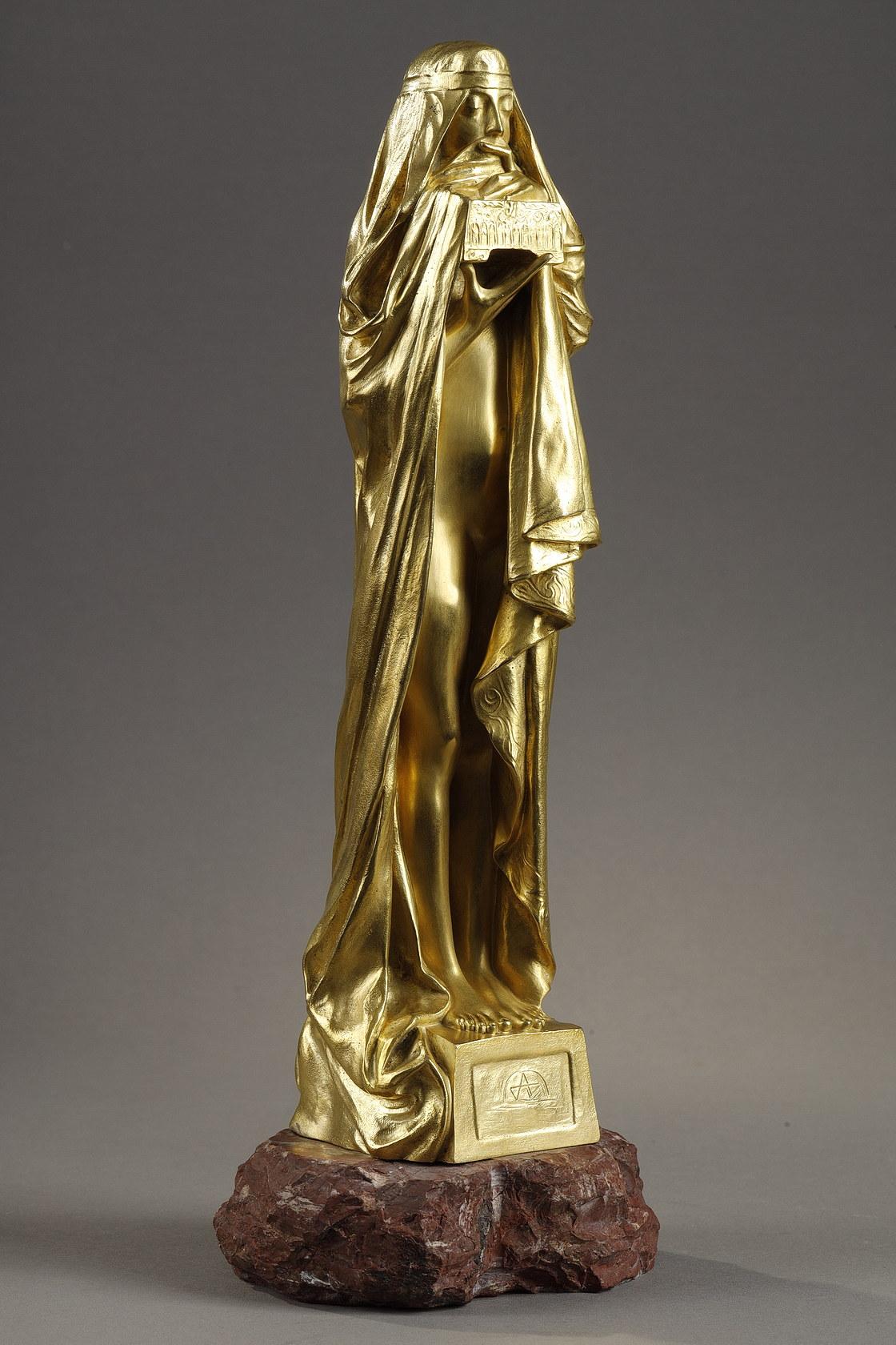 Das Geheimnis
von Pierre-Félix FIX-MASSEAU (1869-1937)

Vergoldete Bronze
Signiert an der Seite 