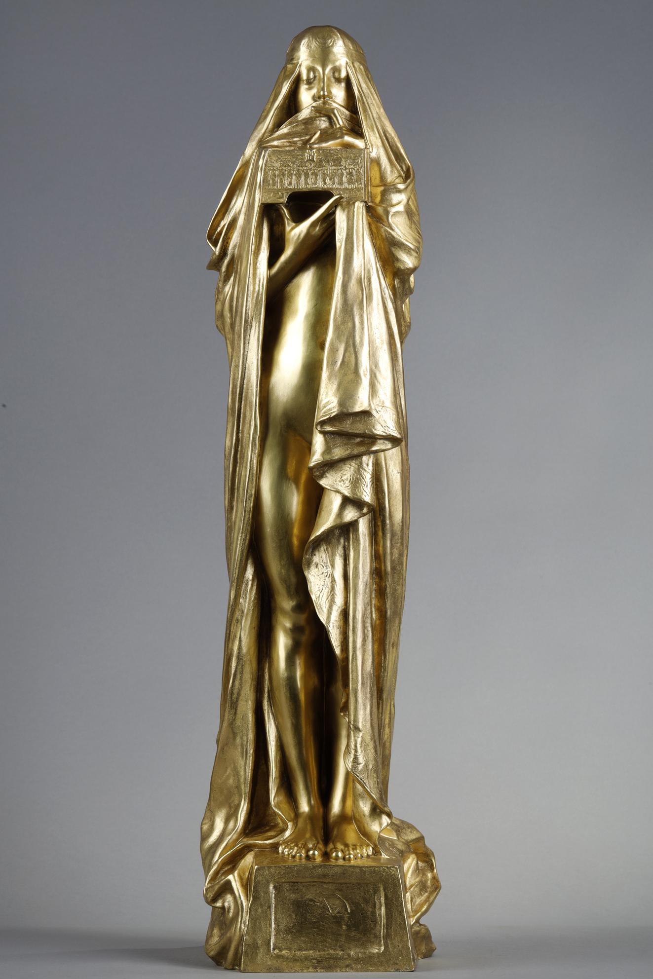 Pierre-Félix Fix-Masseau Figurative Sculpture - The Secret