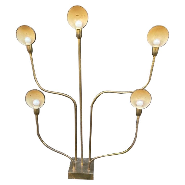 Lampadaire Hydra à 5 bras de Pierre Folie pour Jacques Carpentier