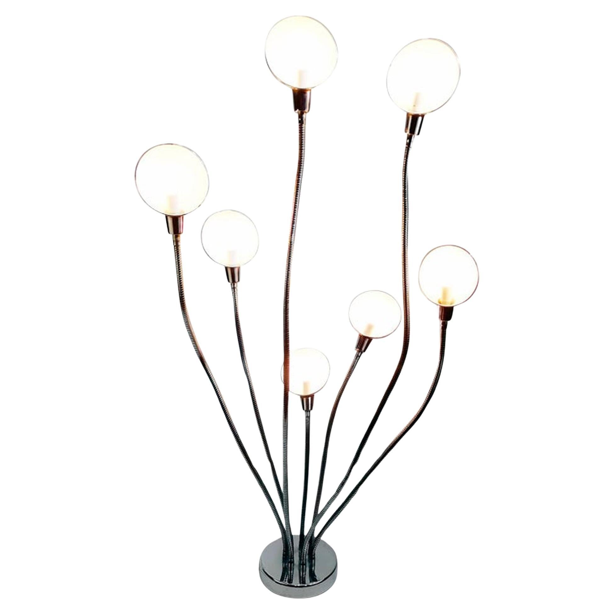 Lampada da terra a 7 bracci "Hydra" di Pierre Folie per Jacques Charpentier