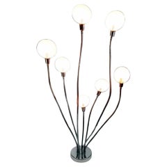 Lampada da terra a 7 bracci "Hydra" di Pierre Folie per Jacques Charpentier