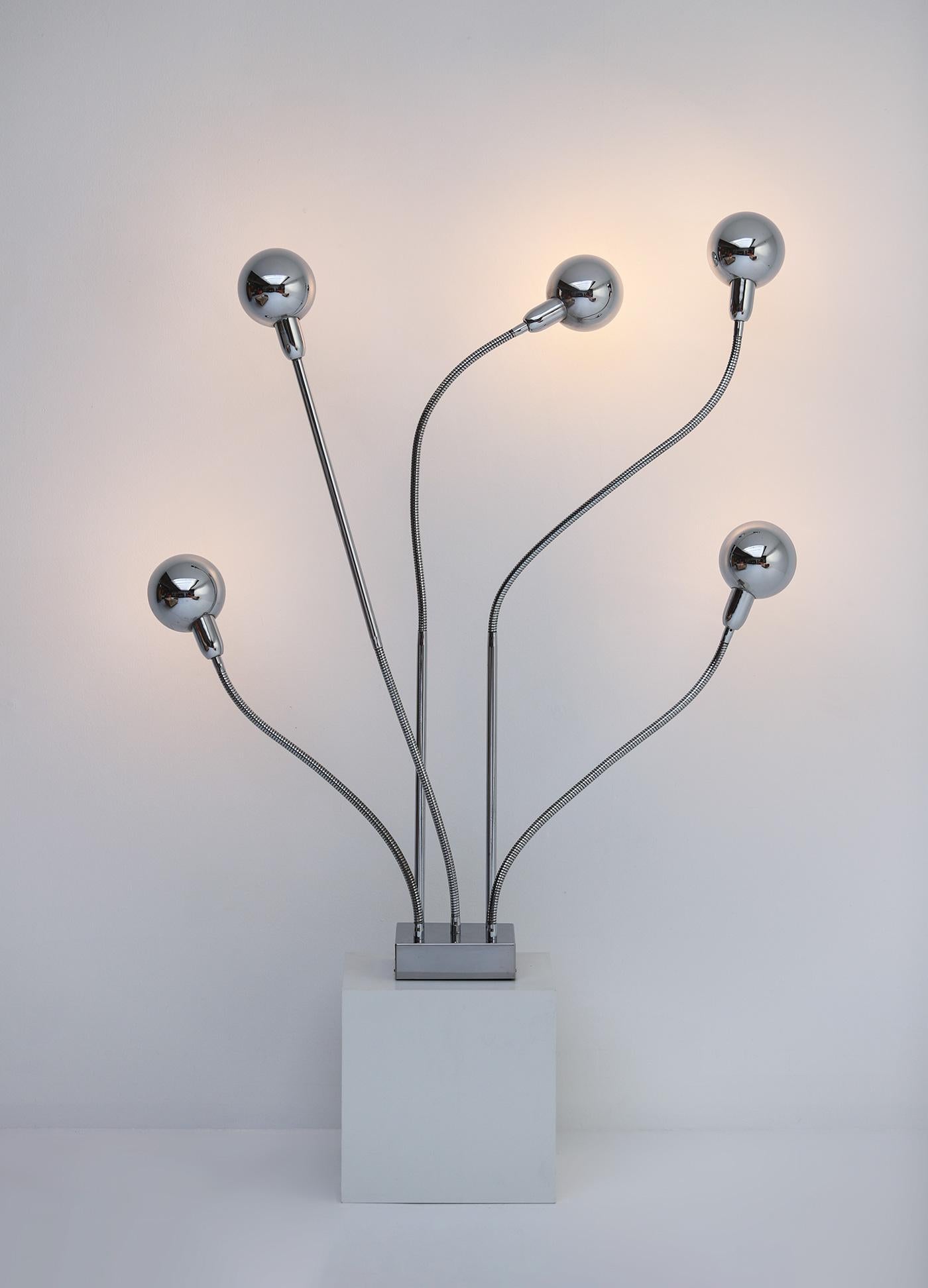 Mid-Century Modern Pierre Folie Hydra Floor Lamp for Jacques Charpentier