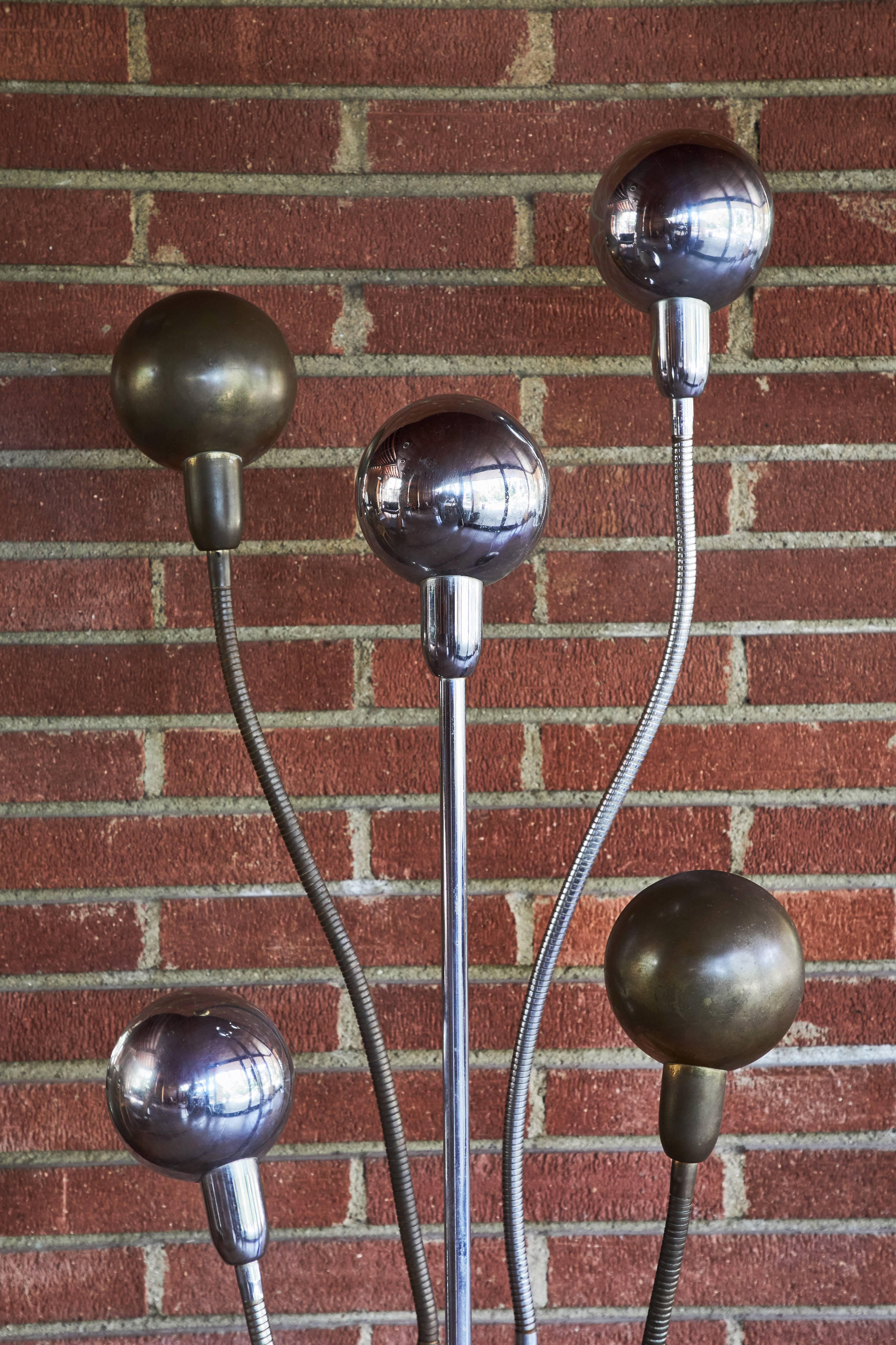 Metal Pierre Folie 'Hydra' Floor Lamp for Jacques Charpentier