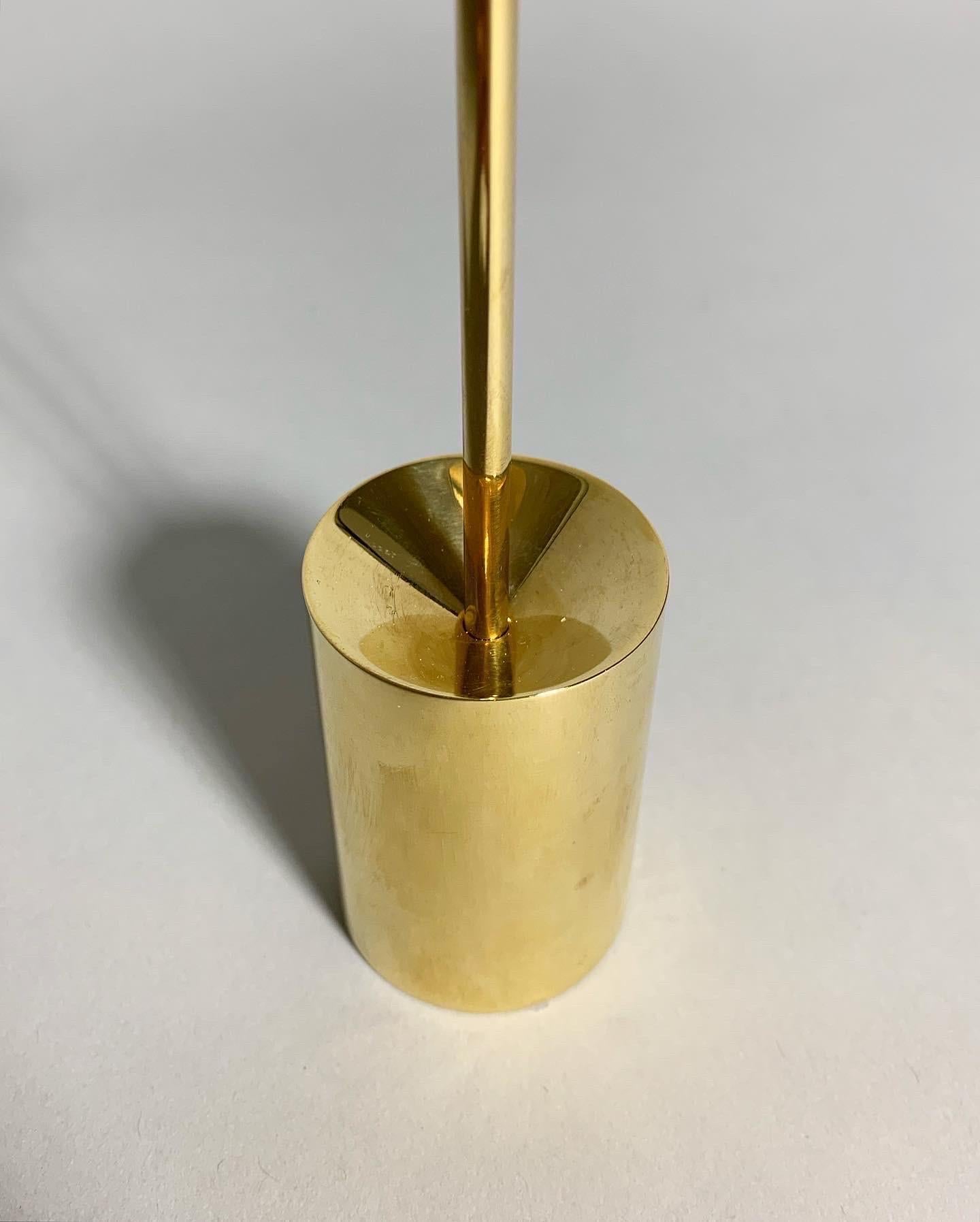 Pierre Forsell Aniara Candle Stick Holder Brass Skultuna, Sweden, 1960s 1