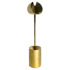 Pierre Forsell Aniara Candle Stick Holder Brass Skultuna, Sweden, 1960s