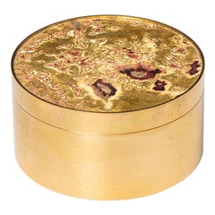 Pierre Forsell Box with Coasters in Brass by Skultuna in Sweden