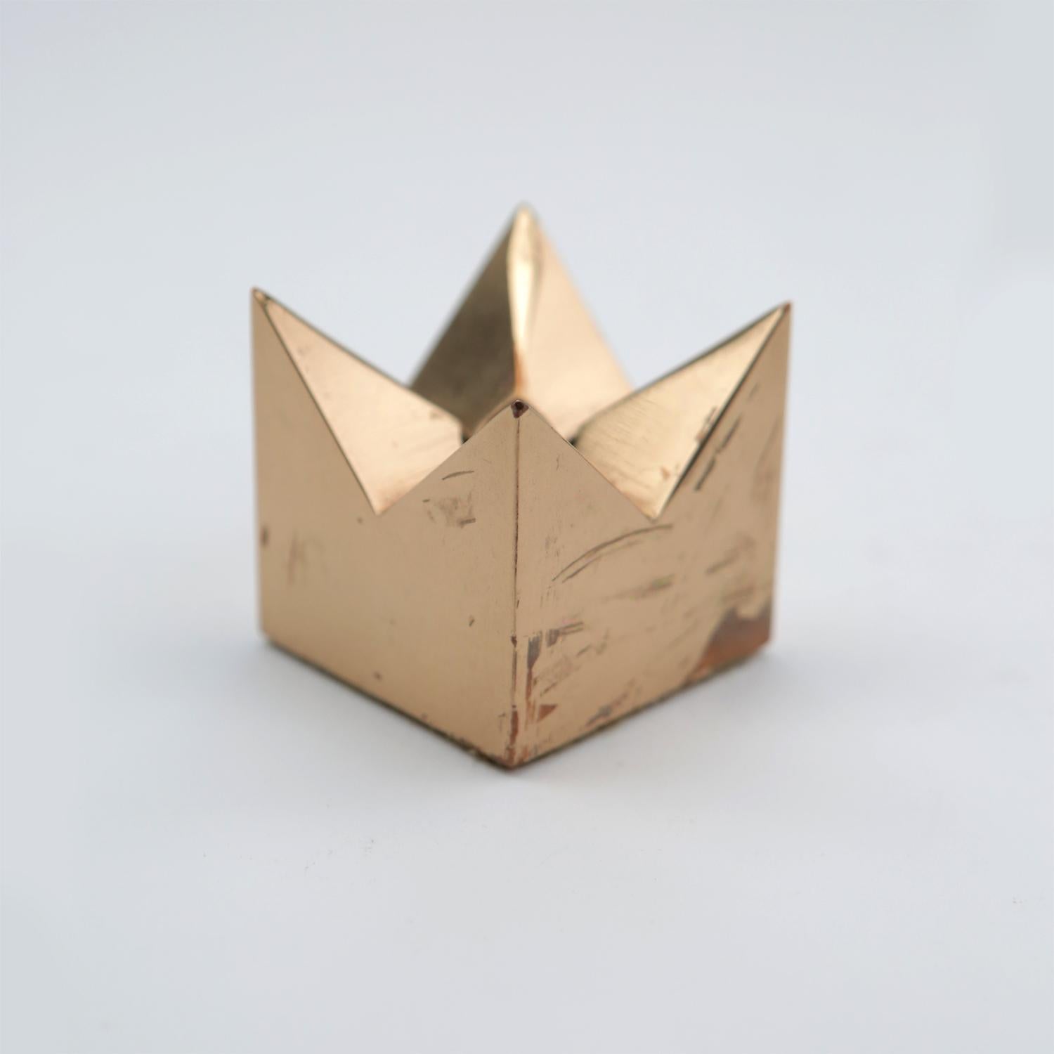 Scandinavian Modern Pierre Forsell Brass Star Candlestick for Skultuna 1607, Sweden, 1960s