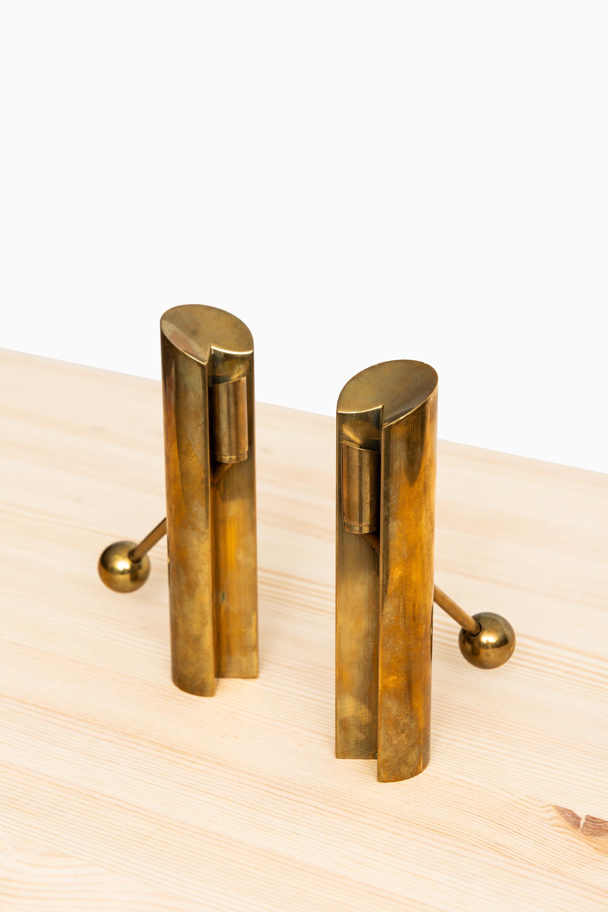 Scandinavian Modern Pierre Forsell Candlesticks Model Variabel Produced by Skultuna in Sweden