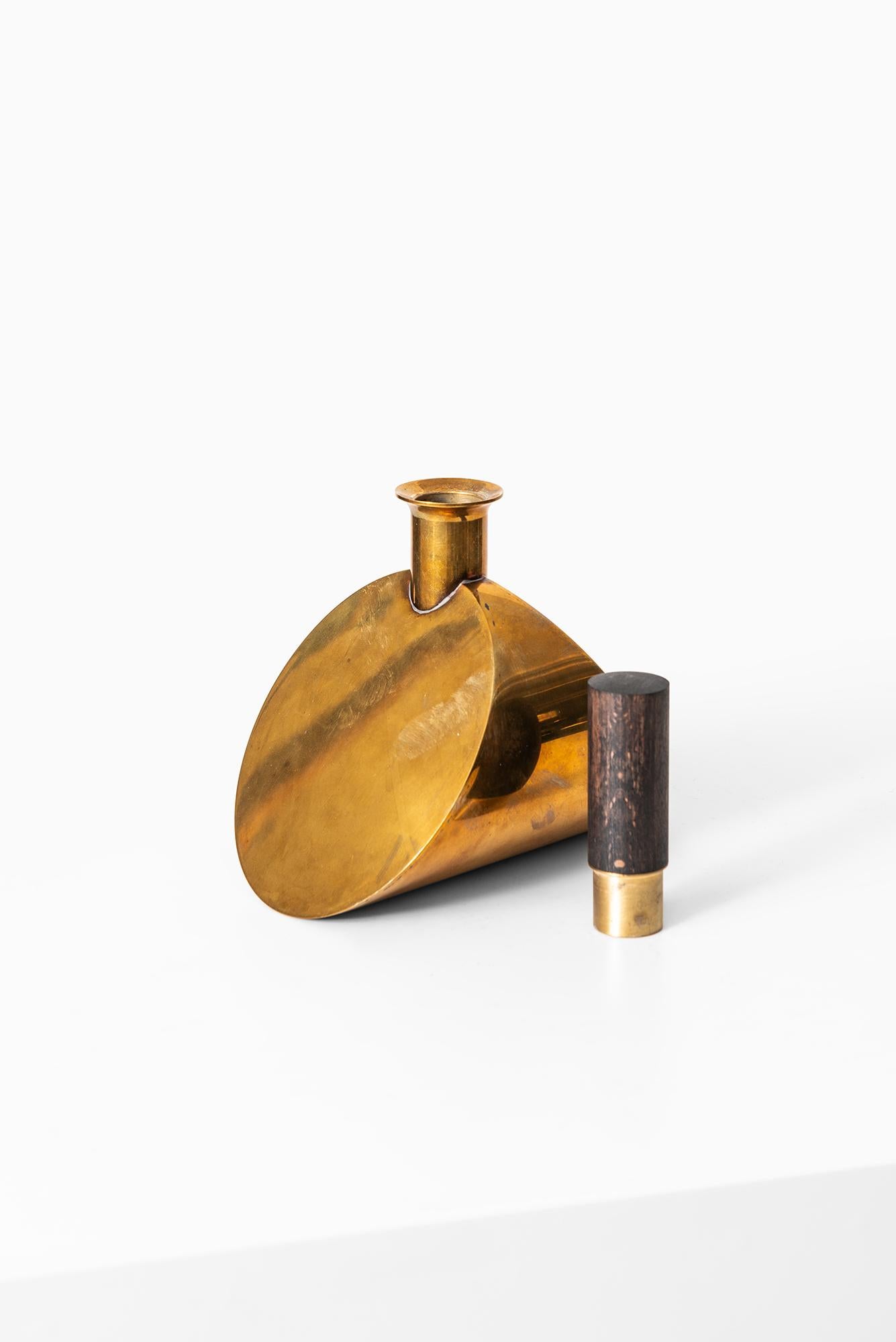 Scandinavian Modern Pierre Forsell Decanter in Brass by Skultuna in Sweden