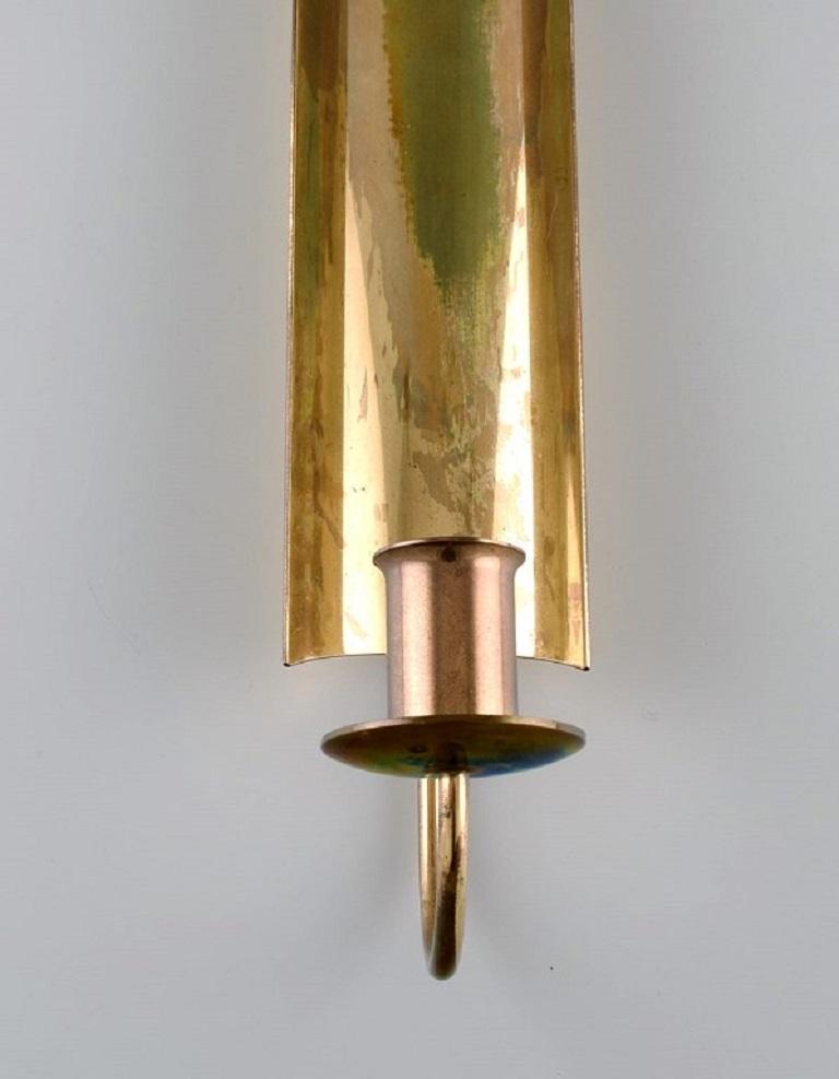 Swedish Pierre Forsell for Skultuna, Reflex Wall Candlestick in Brass, 1960s For Sale