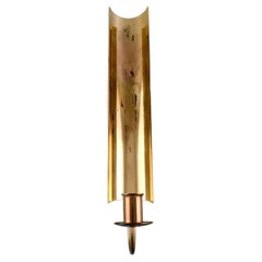 Pierre Forsell for Skultuna, Reflex Wall Candlestick in Brass, 1960s