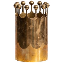 Vintage Pierre Forsell Vase in Brass by Skultuna in Sweden