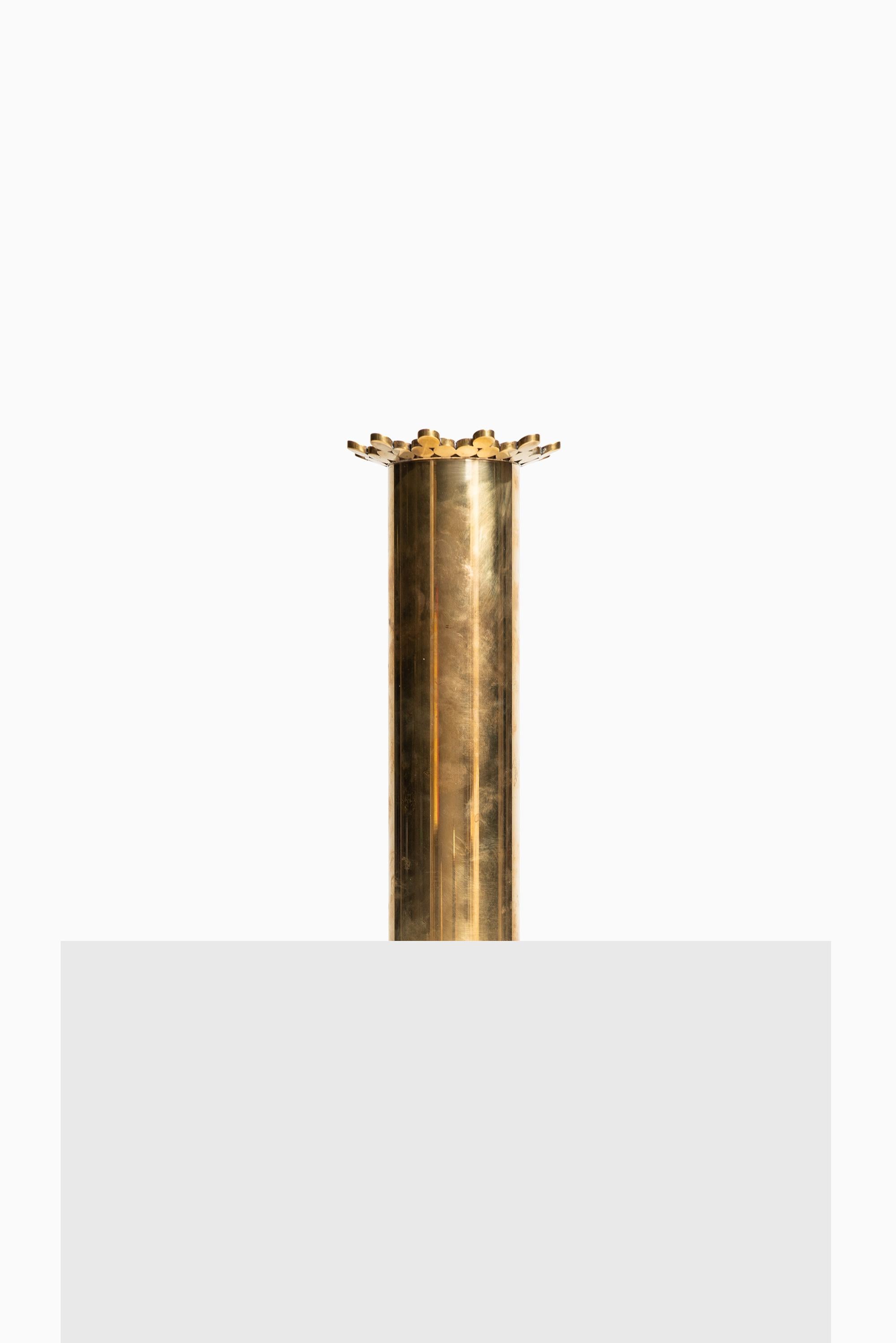 Rare brass vase designed by Pierre Forsell. Produced by Skultuna in Sweden.