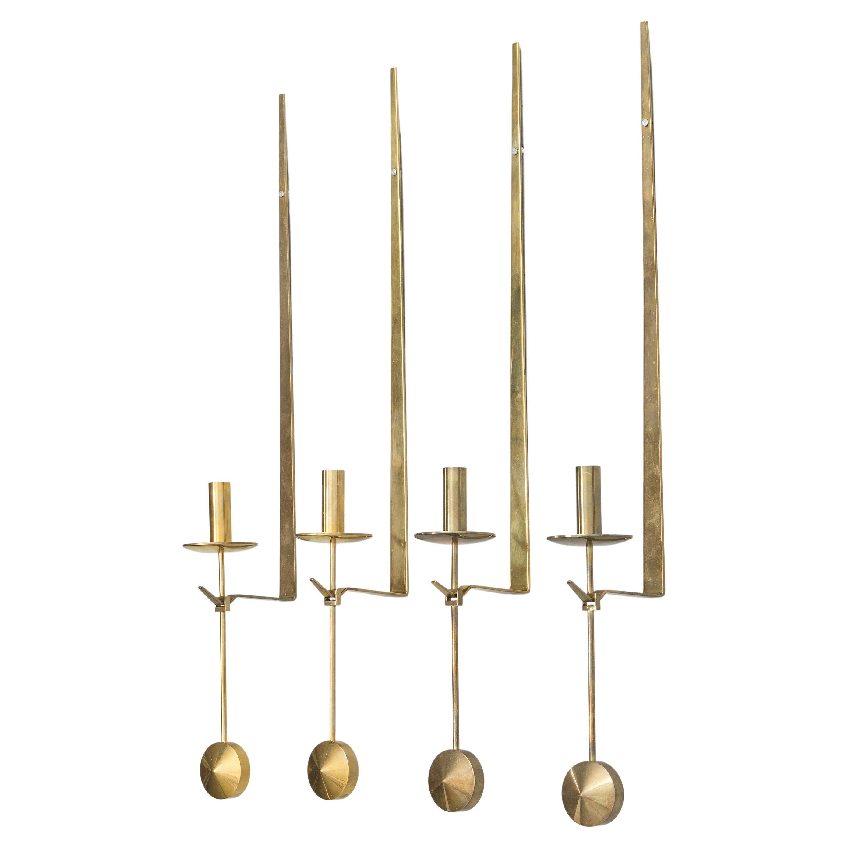 Vintage Brass Wall Candle Holder 55 For Sale on 1stDibs