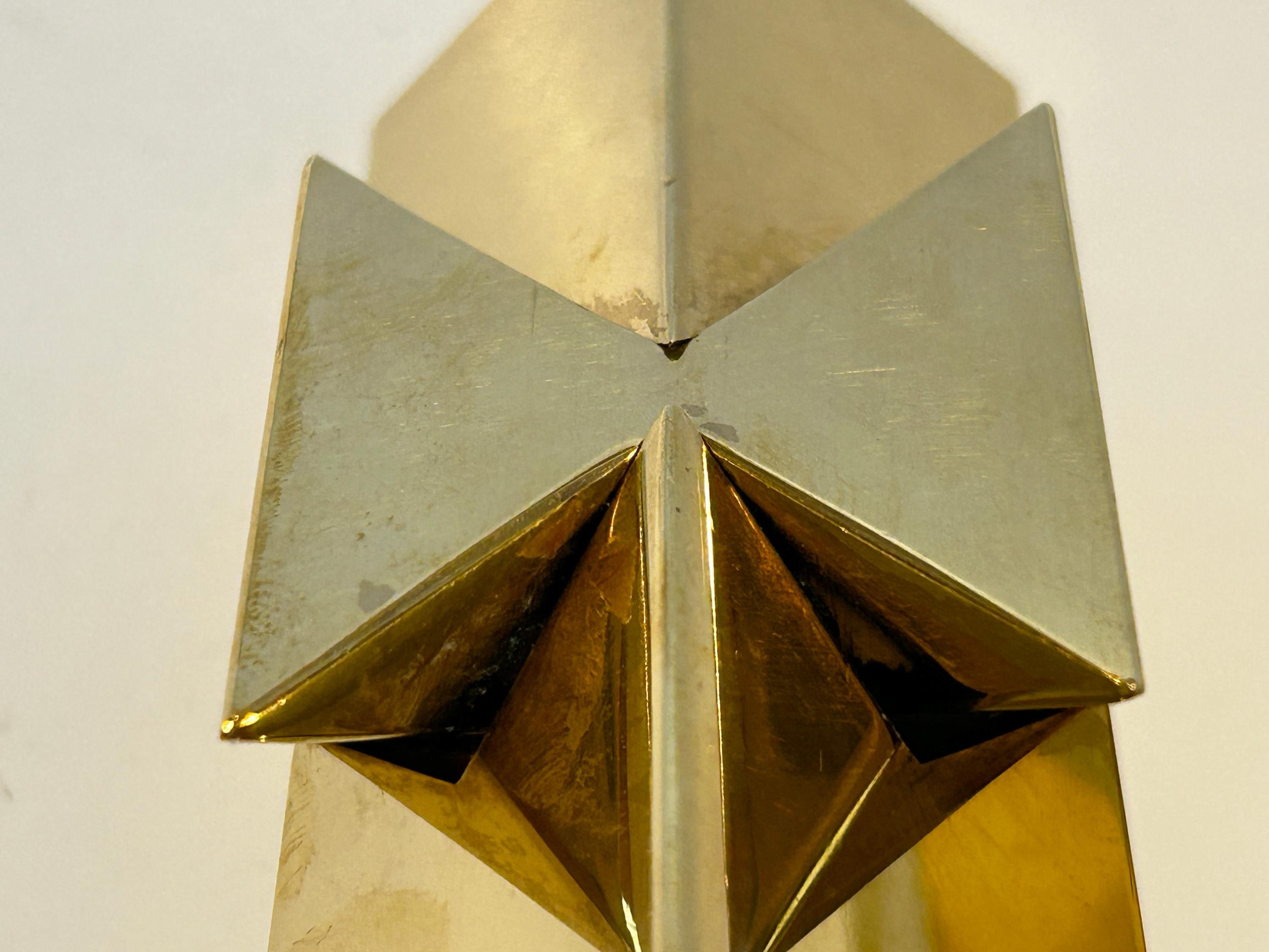 Pierre Forssell “Bow” Candlestick Pair – Rare Brass Design for Skultuna, Sweden For Sale 5