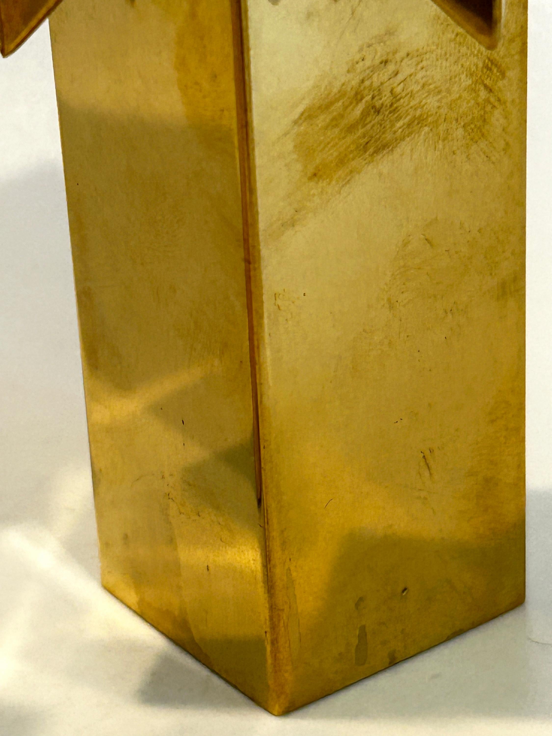 Pierre Forssell “Bow” Candlestick Pair – Rare Brass Design for Skultuna, Sweden For Sale 10