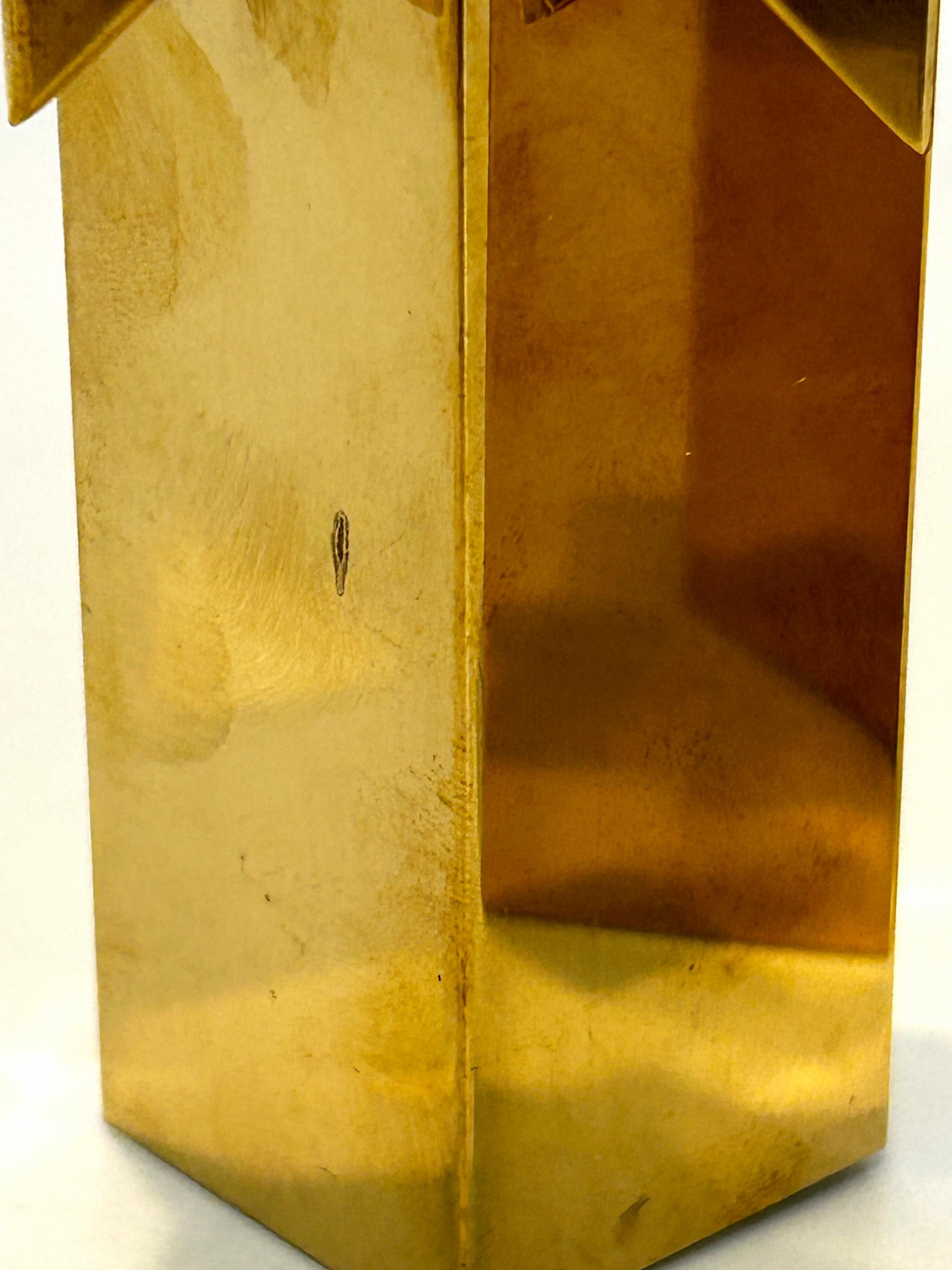 Pierre Forssell “Bow” Candlestick Pair – Rare Brass Design for Skultuna, Sweden For Sale 11