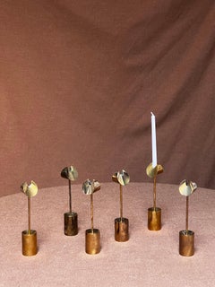 Portacandele in ottone Pierre Forssell Realizzati a mano a Skultuna in Svezia. Brancusi