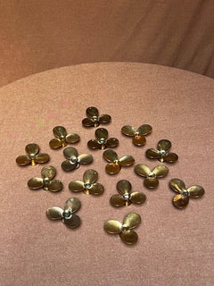 Pierre Forssell Brass Candleholders Made by hand in Skultuna Sweden. Brancusi