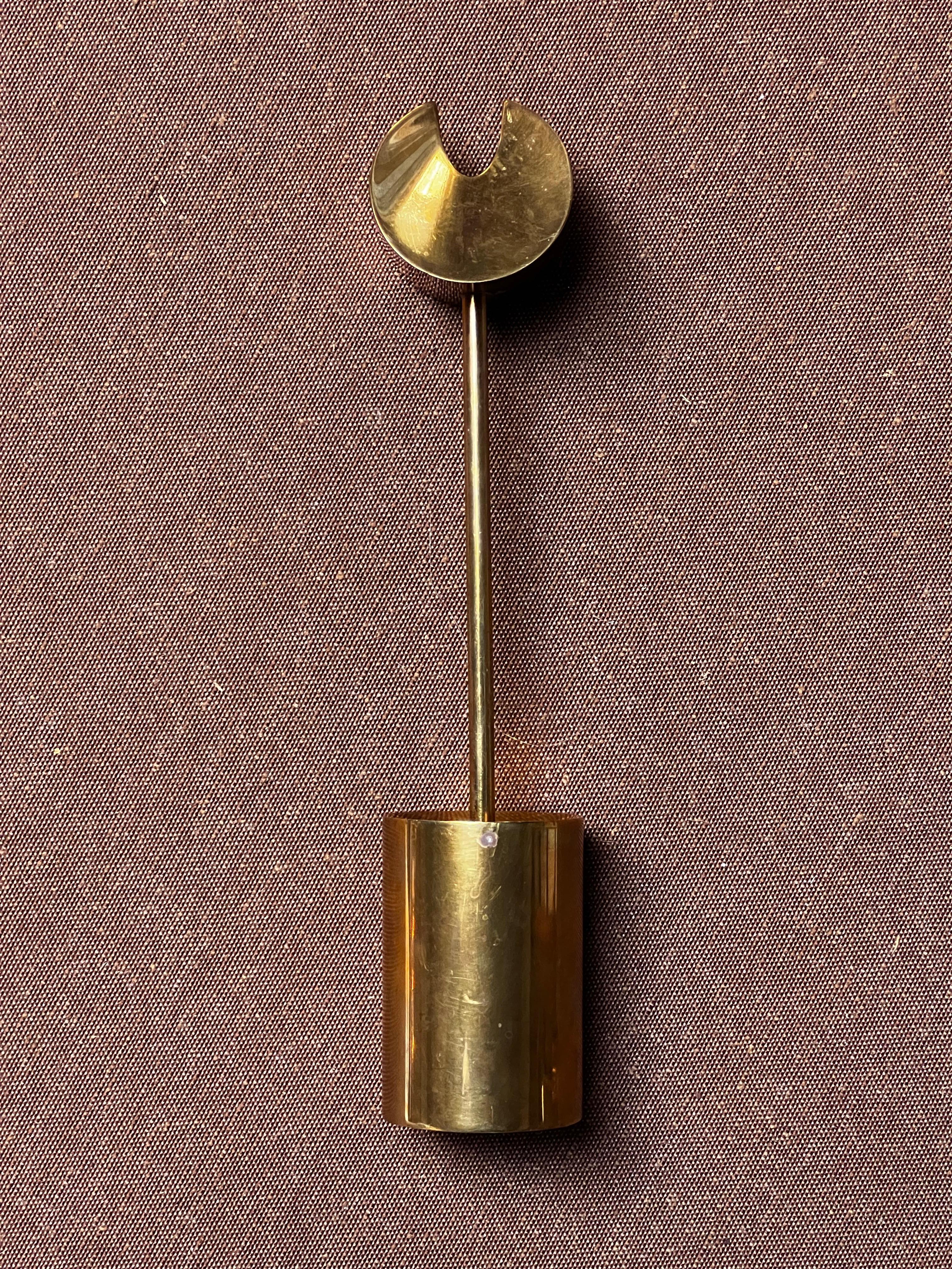 Portacandele in ottone Pierre Forssell Realizzati a mano a Skultuna in Svezia. Brancusi In condizioni buone in vendita a Forest, BE