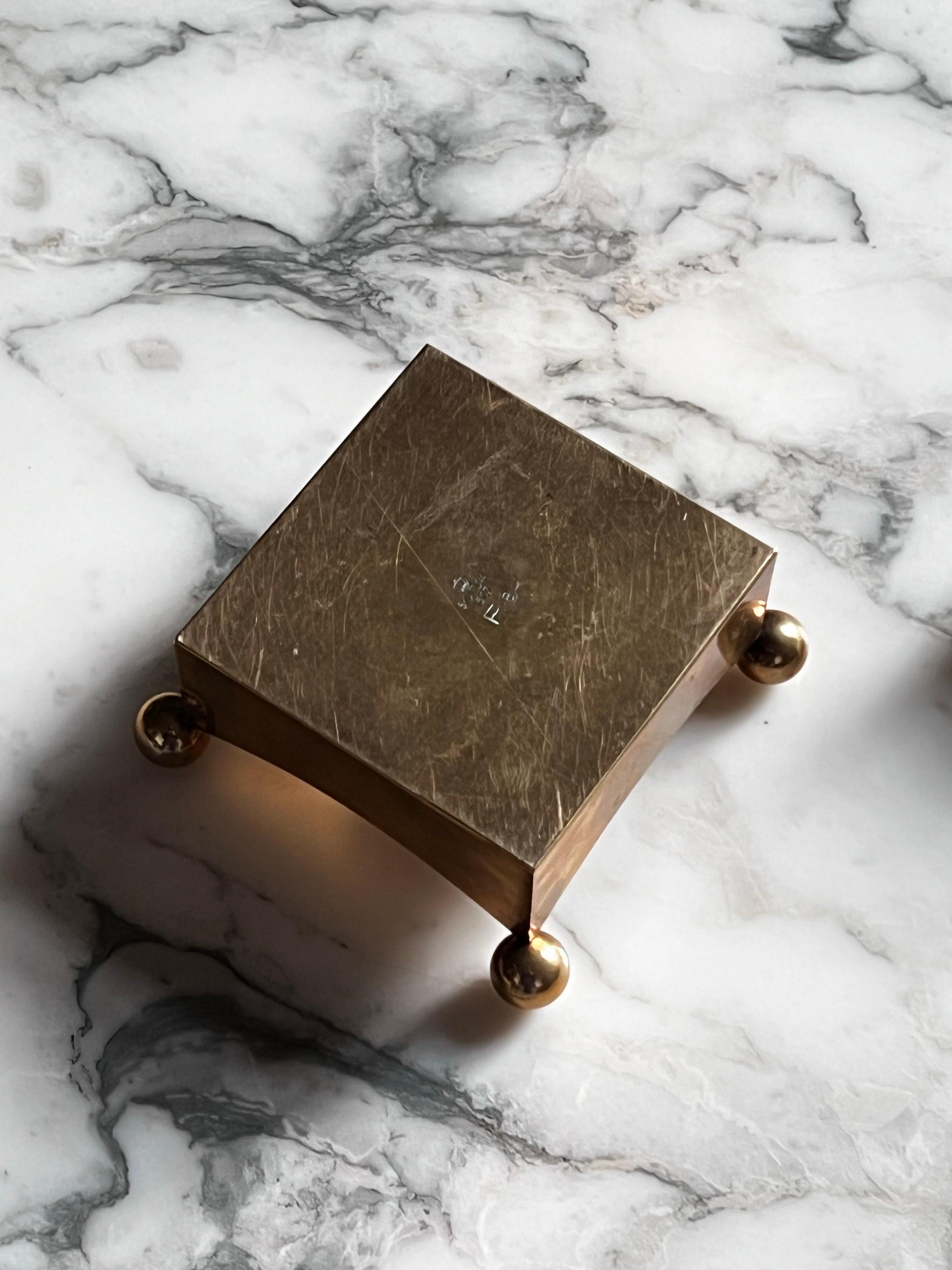 Pierre Forssell Brass Candleholders Made by hand in Skultuna Sweden. Brancusi For Sale 2