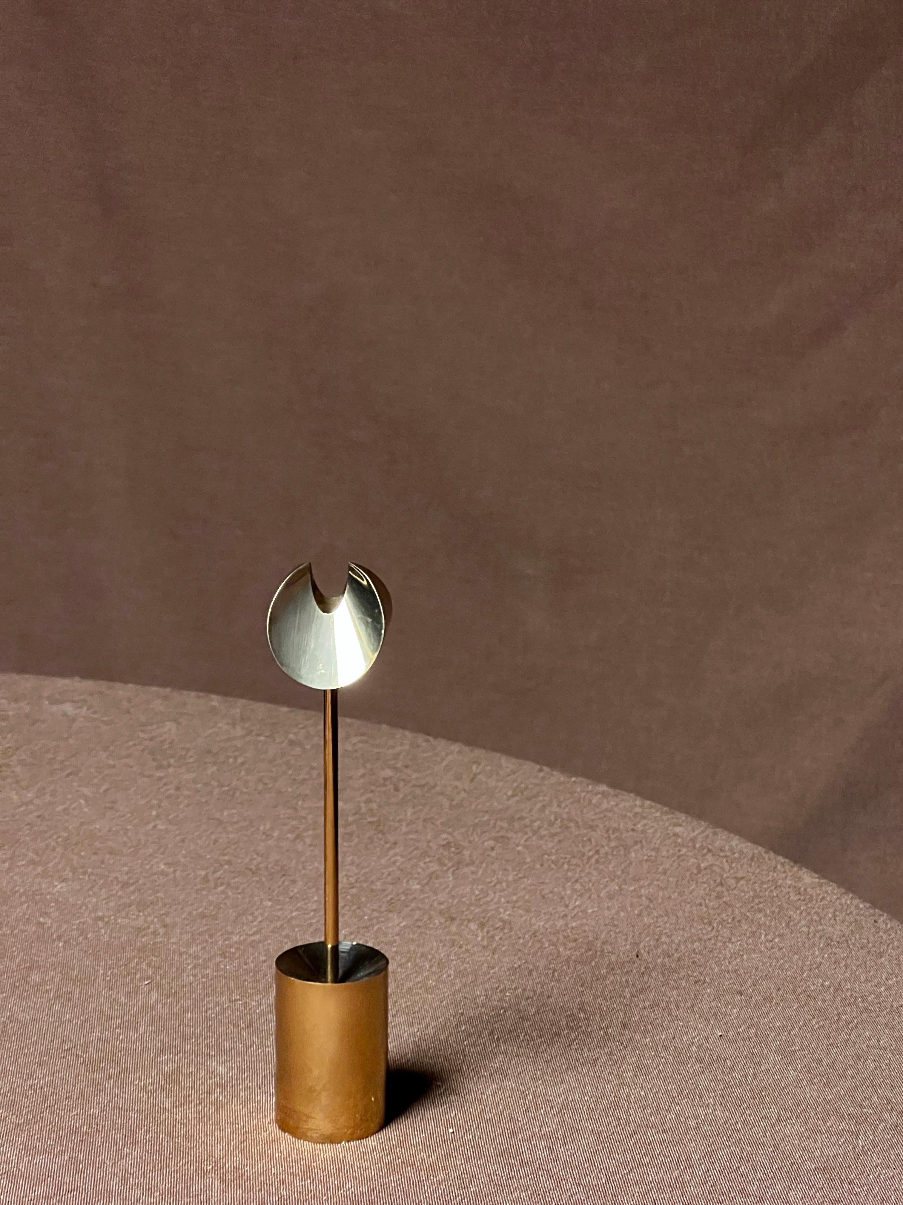 Pierre Forssell Brass Candleholders Made by hand in Skultuna Sweden. Brancusi