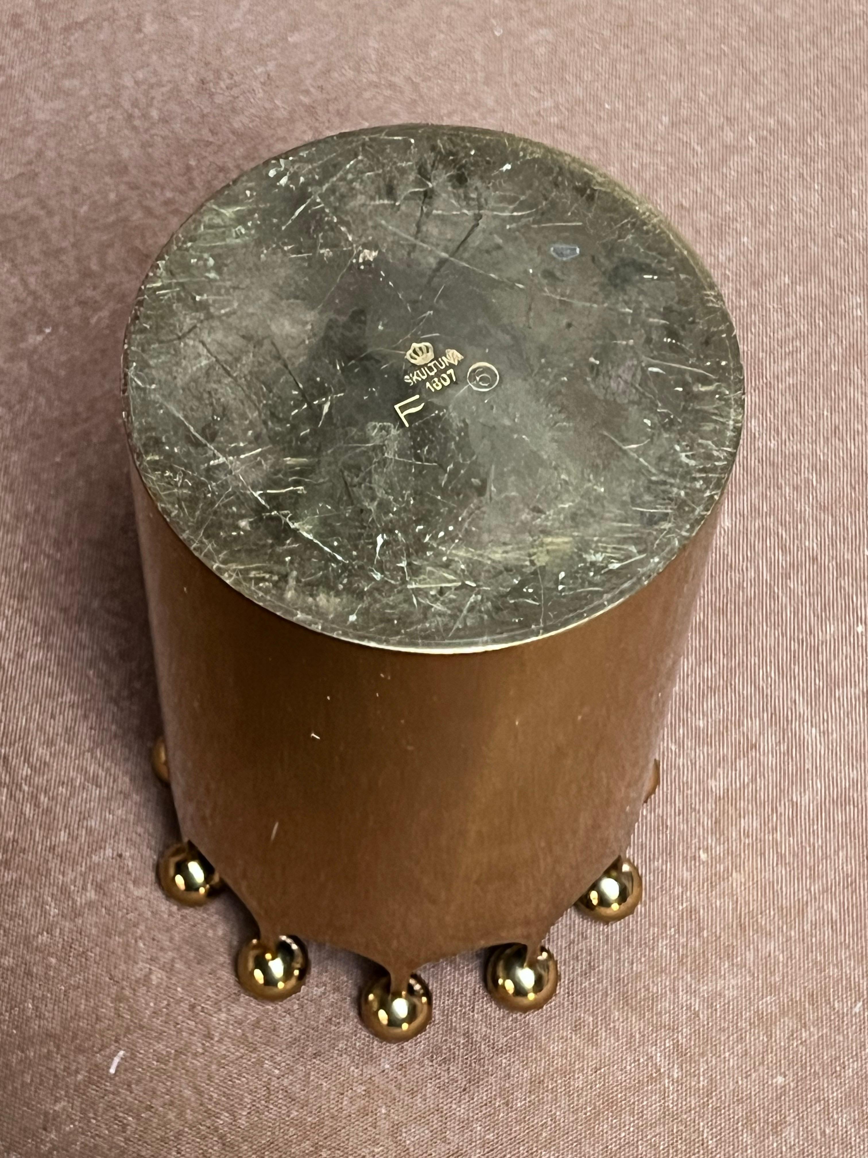 Pierre Forssell Brass crown vases Made by hand in Skultuna Sweden. Brancusi For Sale 2