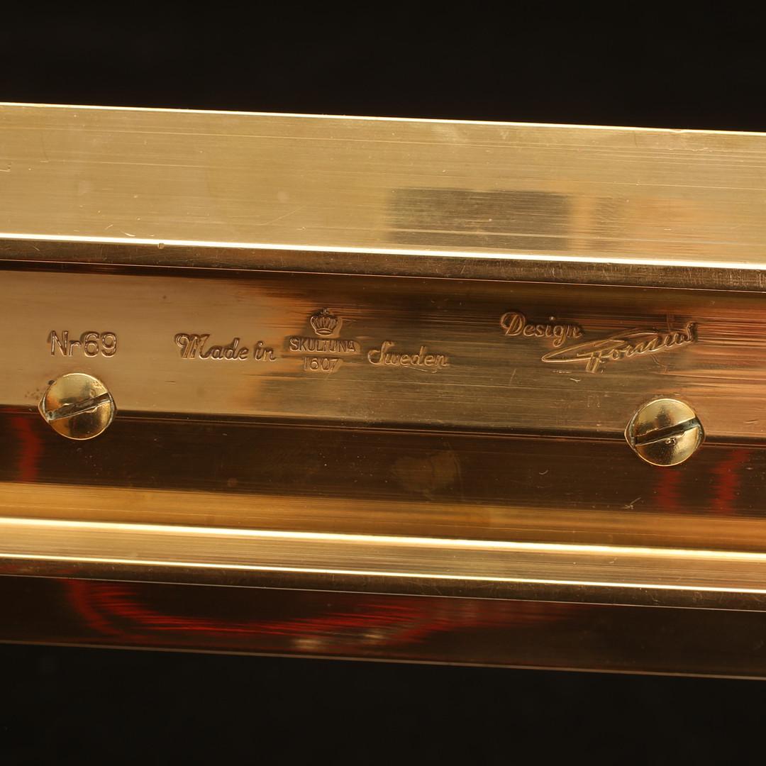 Ottone Pierre Forssell Portacandele a quattro luci in ottone per Skultuna, Svezia, anni '60 in vendita