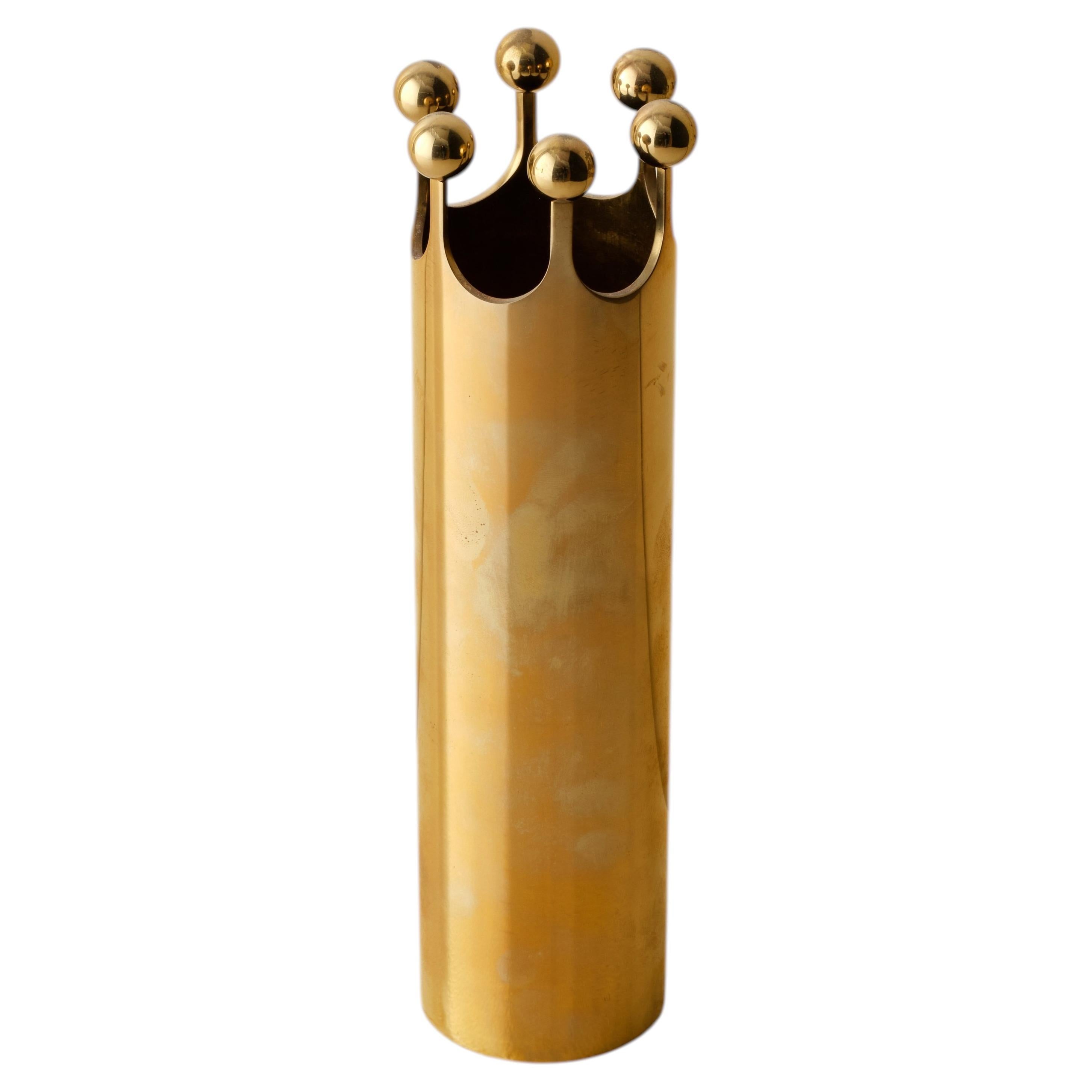 Vase en laiton Pierre Forssell, années 1960