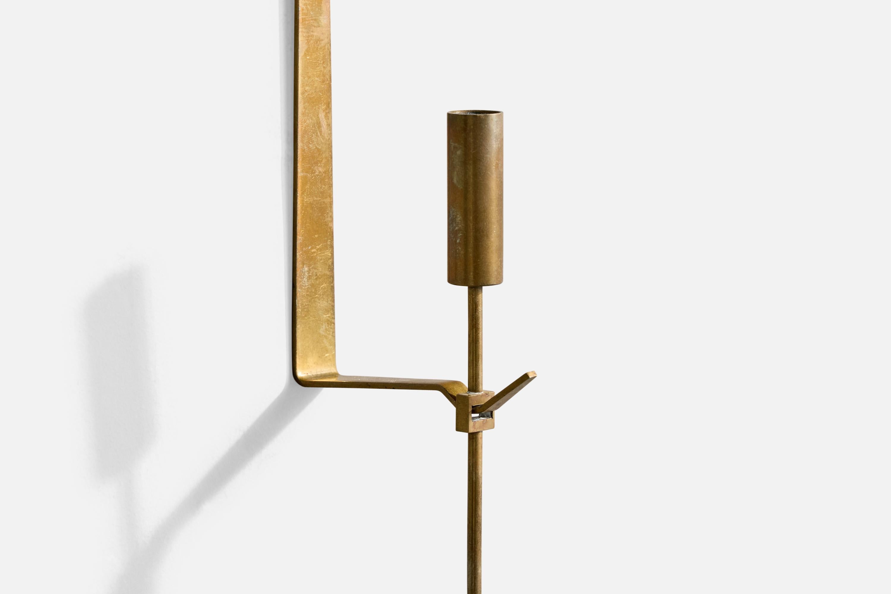 Pierre Forssell, Candelabros, Latón, Suecia, Años 60 en venta 4