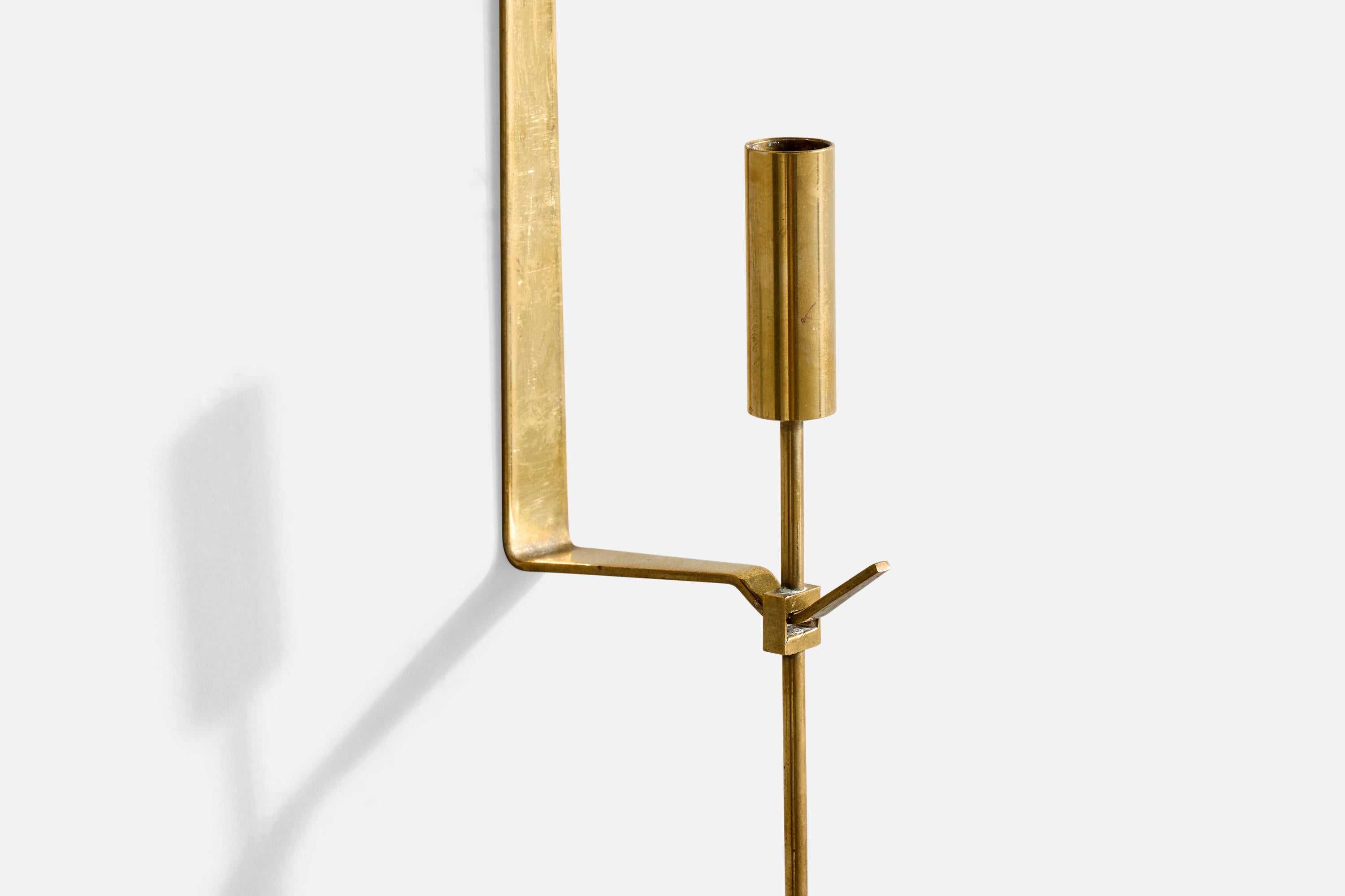 Pierre Forssell, Candelabros, Latón, Suecia, Años 60 en venta 4