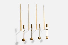 Pierre Forssell, Candelabros, Latón, Suecia, Años 60