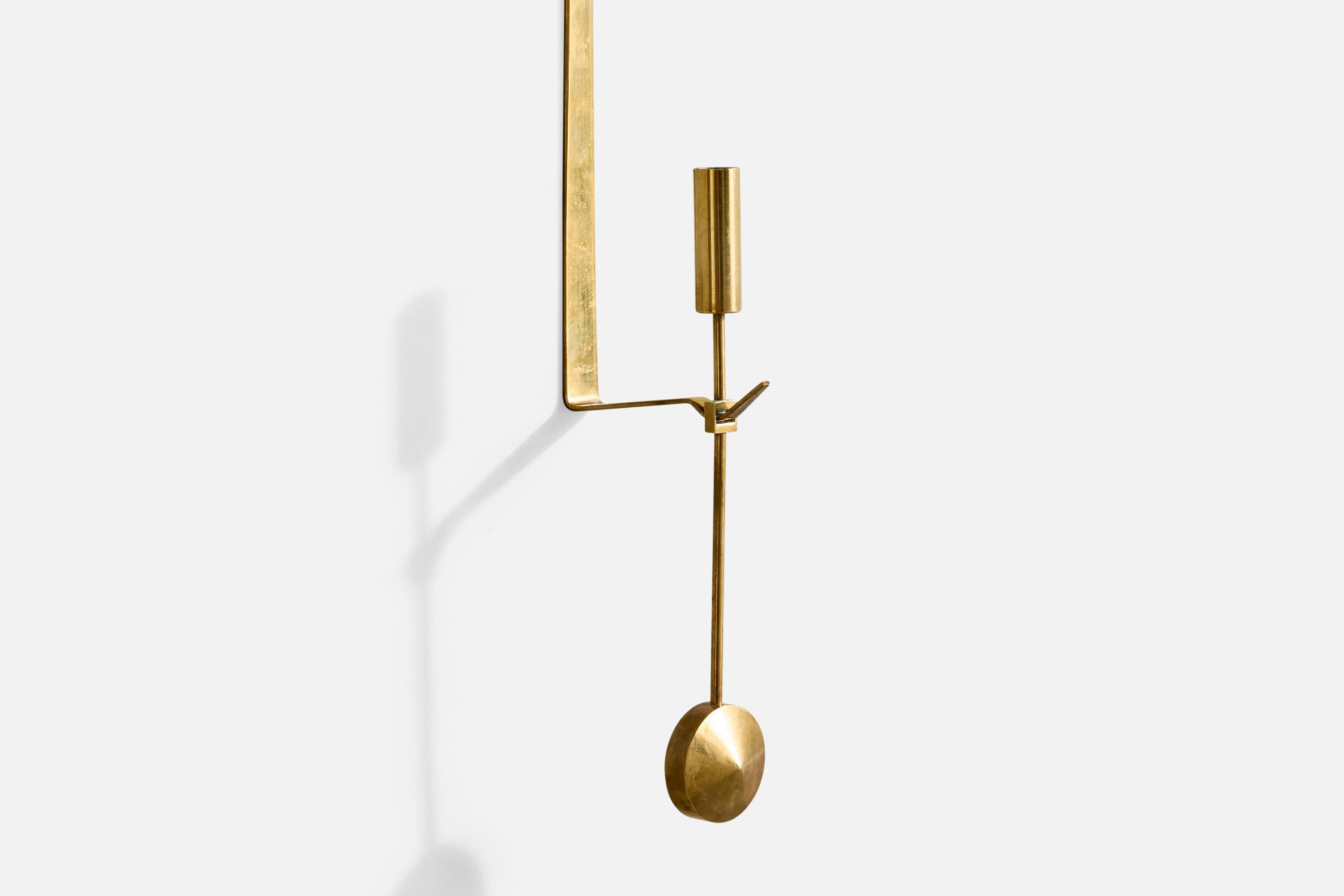 Pierre Forssell, Candelabros, Latón, Suecia, Años 60 en venta 2