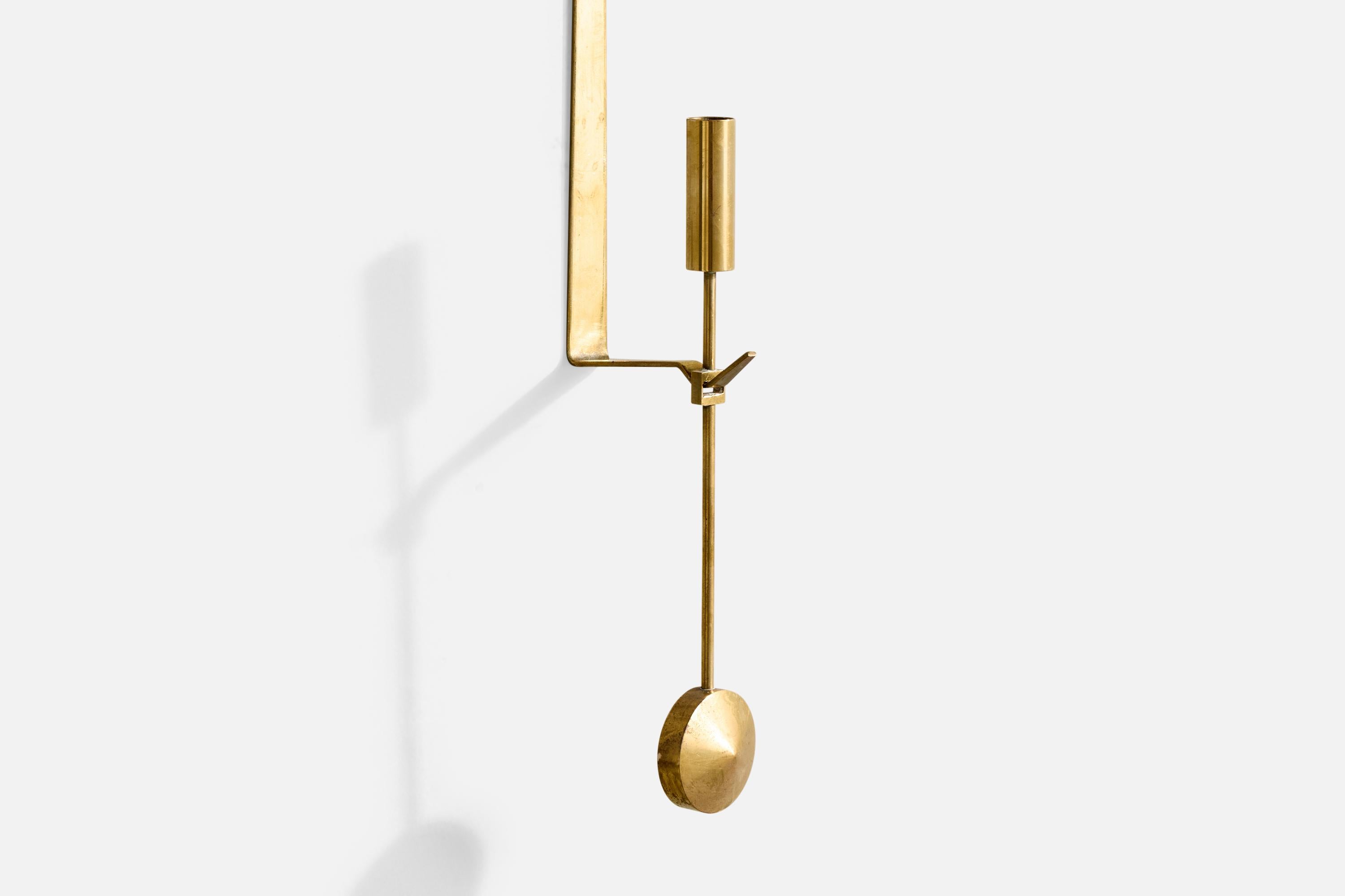 Pierre Forssell, Candelabros, Latón, Suecia, Años 60 en venta 3