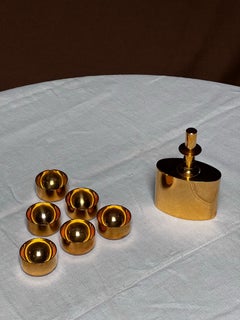 Pierre Forssell gold plated carafe Made by hand in Skultuna Sweden. Brancusi