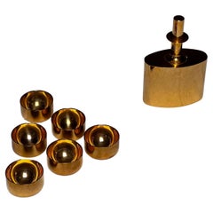 Jarra chapada en oro Pierre Forssell Hecha a mano en Skultuna, Suecia. Brancusi