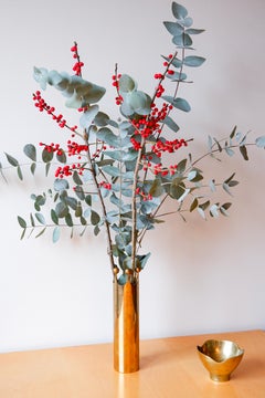 Pierre Forssell Important Crown Brass Vase for Skultuna circa 1970, Forsell