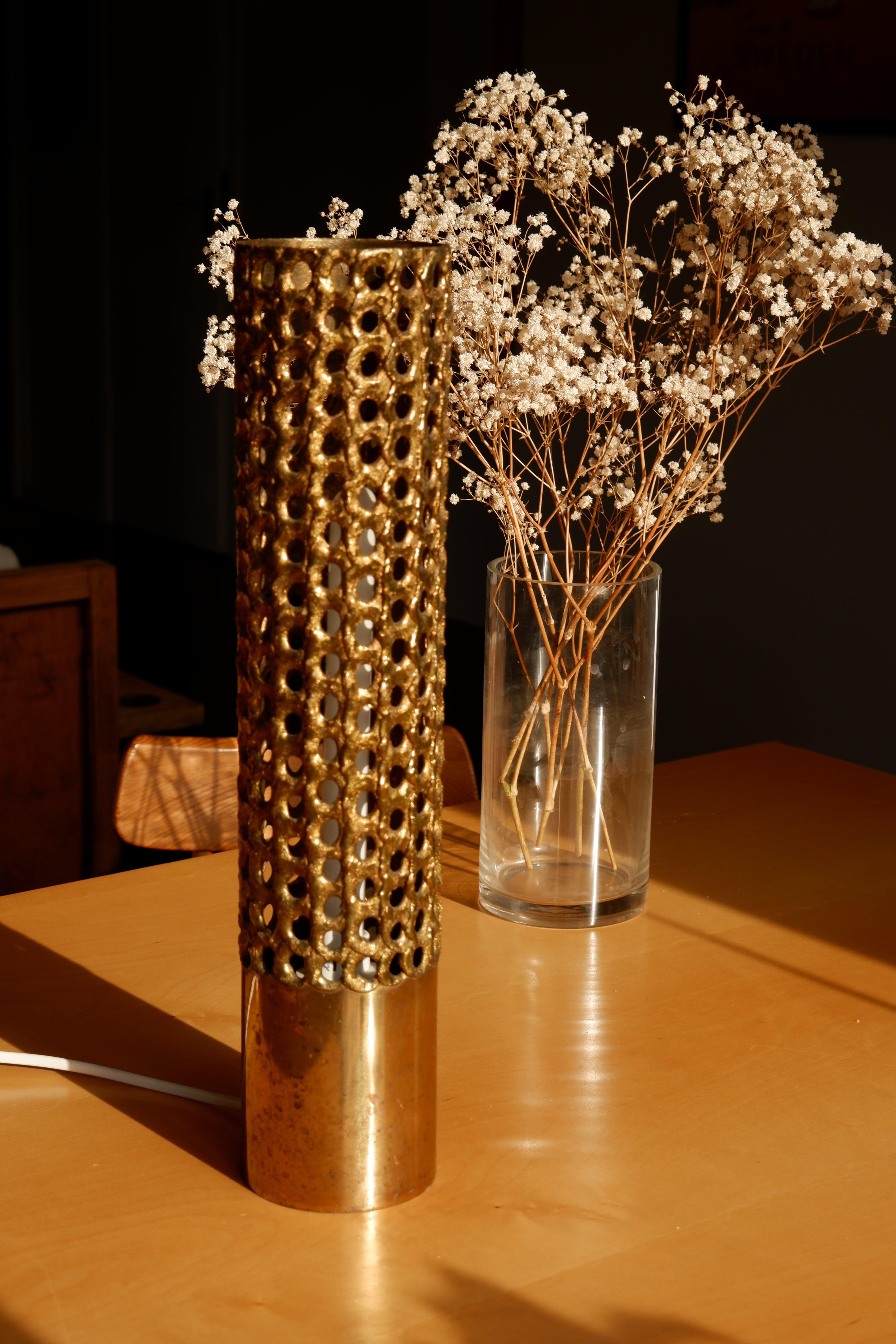 Pierre Forssell Important Table Lamp for Skultuna, Solid Brass 1970, Forsell For Sale 3