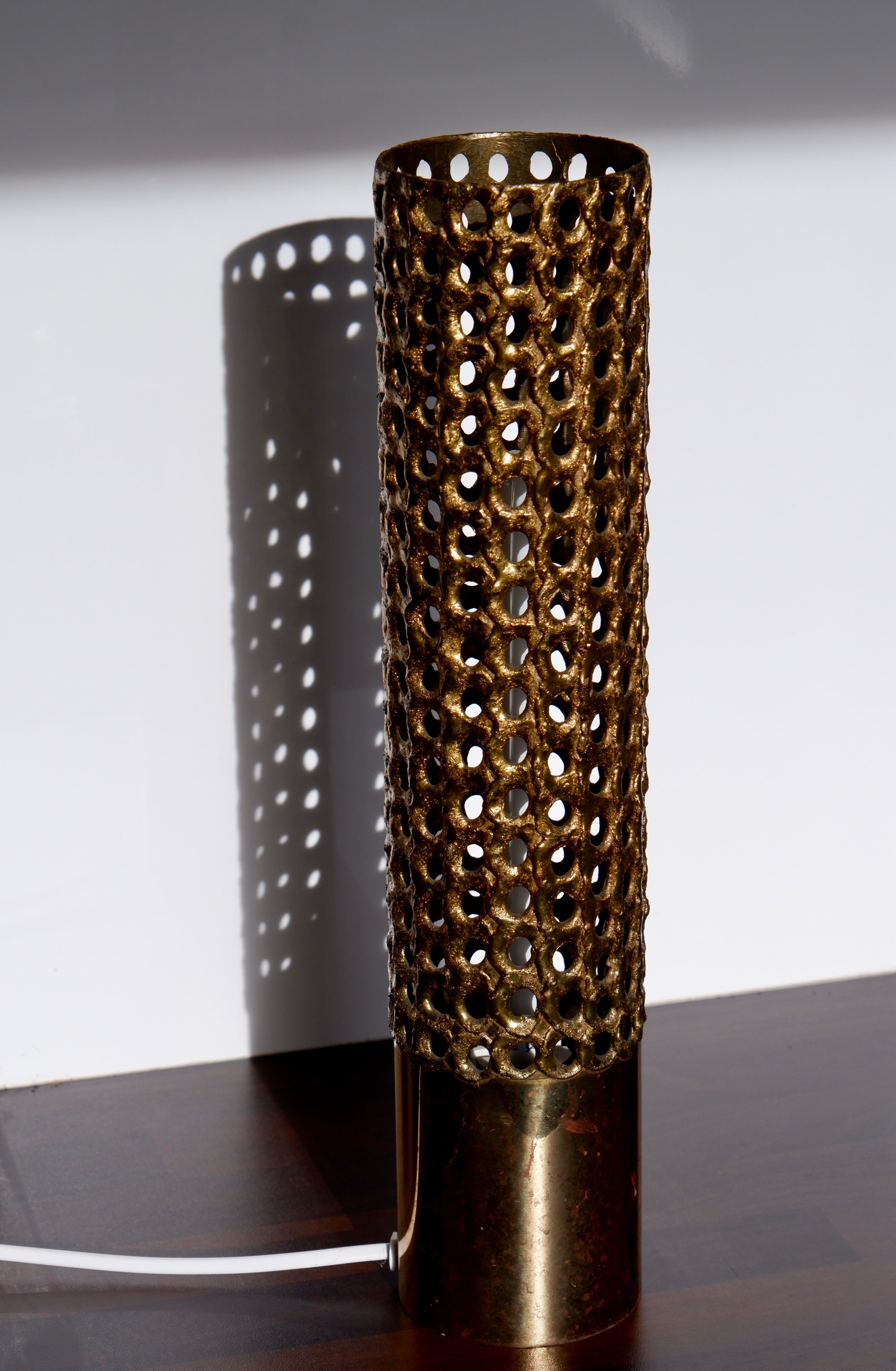 Pierre Forssell Important Table Lamp for Skultuna, Solid Brass 1970, Forsell For Sale 6