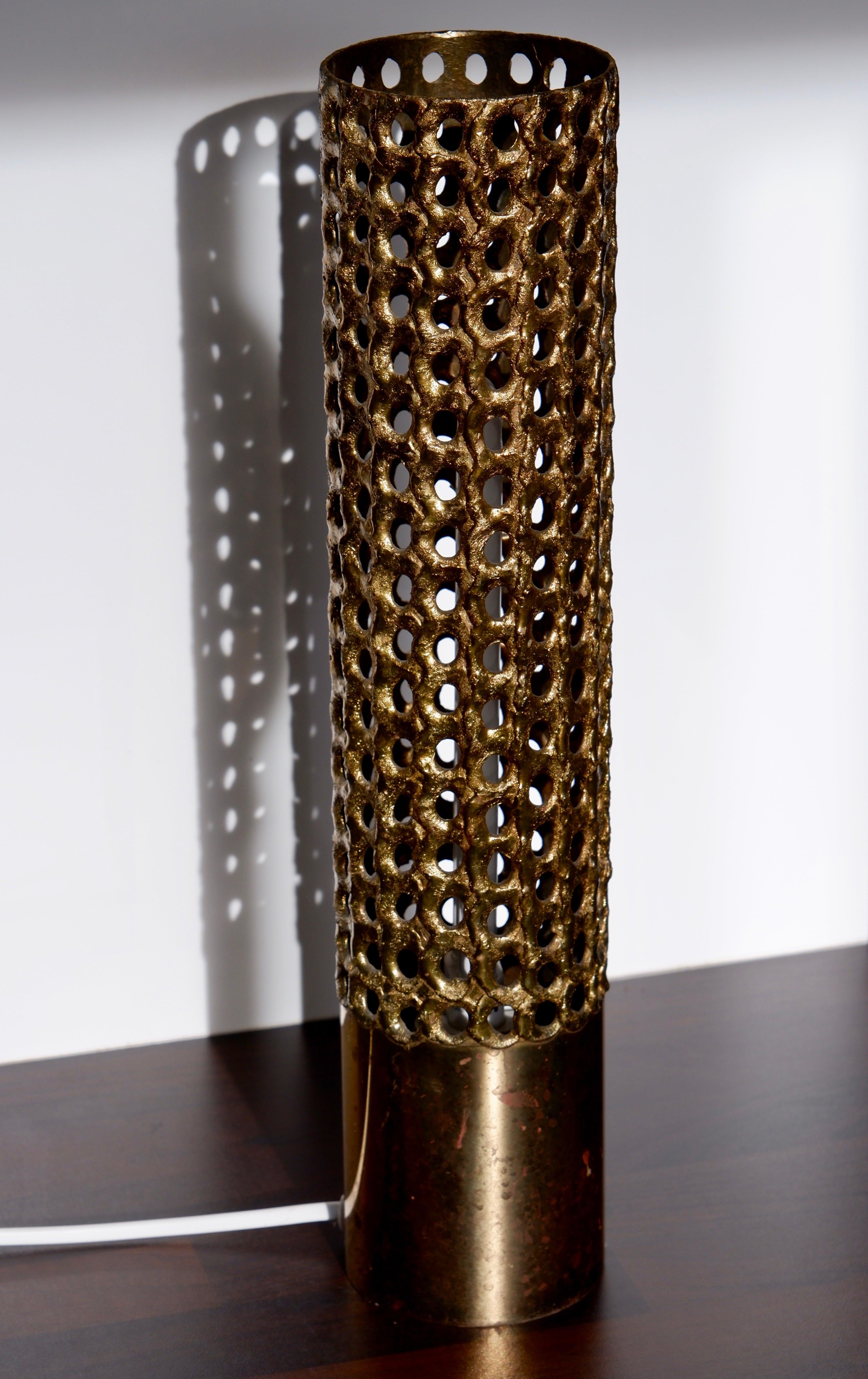 Pierre Forssell Important Table Lamp for Skultuna, Solid Brass 1970, Forsell For Sale 7