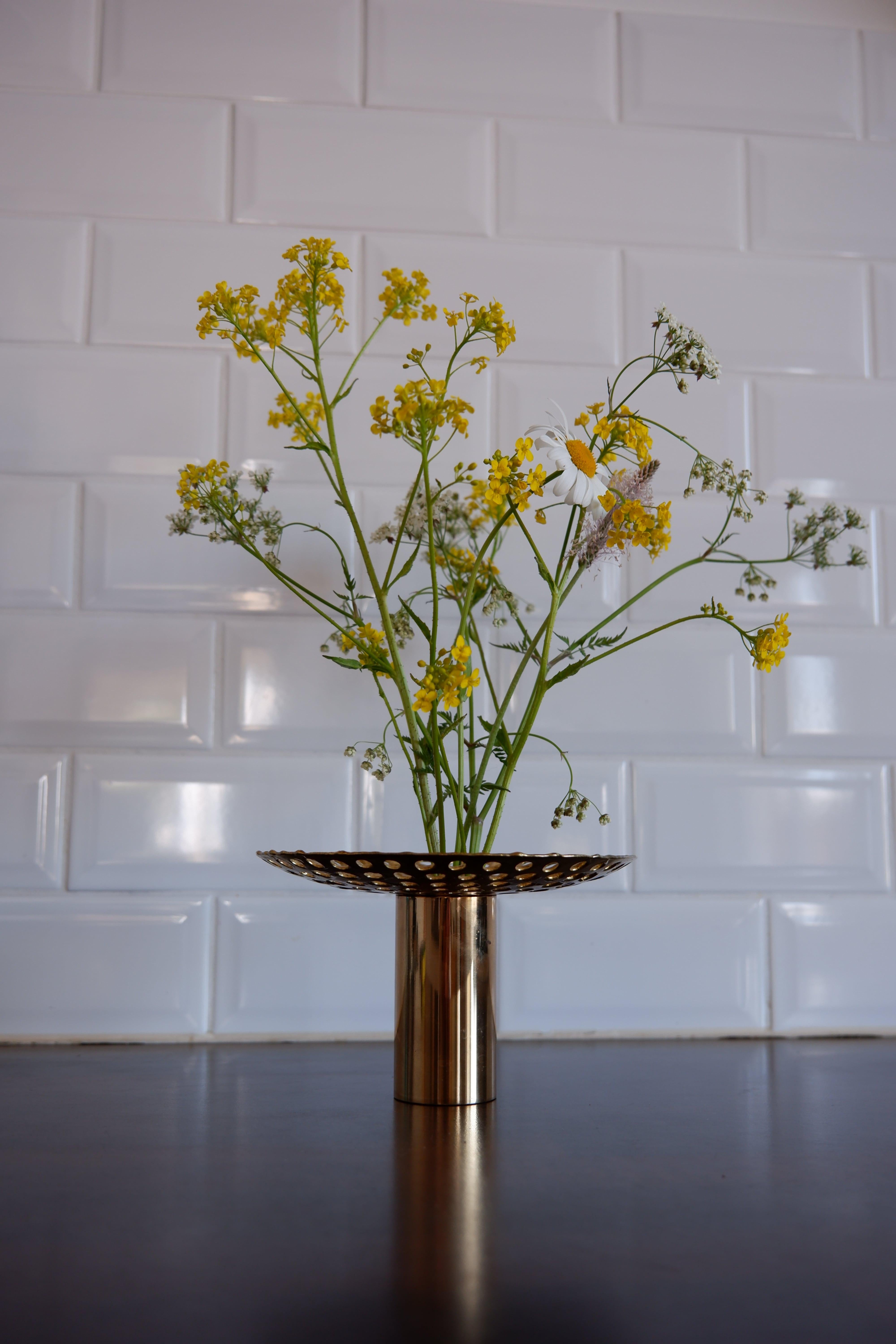 Pierre Forssell, Important Vase in Brass for Skultuna circa 1970, Forsell For Sale 3